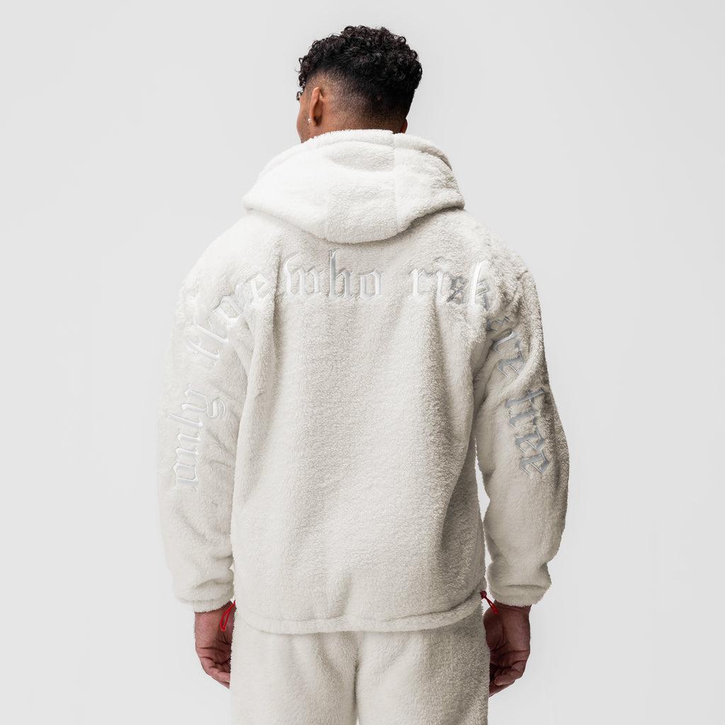 0553. Sherpa Recovery Hoodie - Ivory Cream/White Product Image