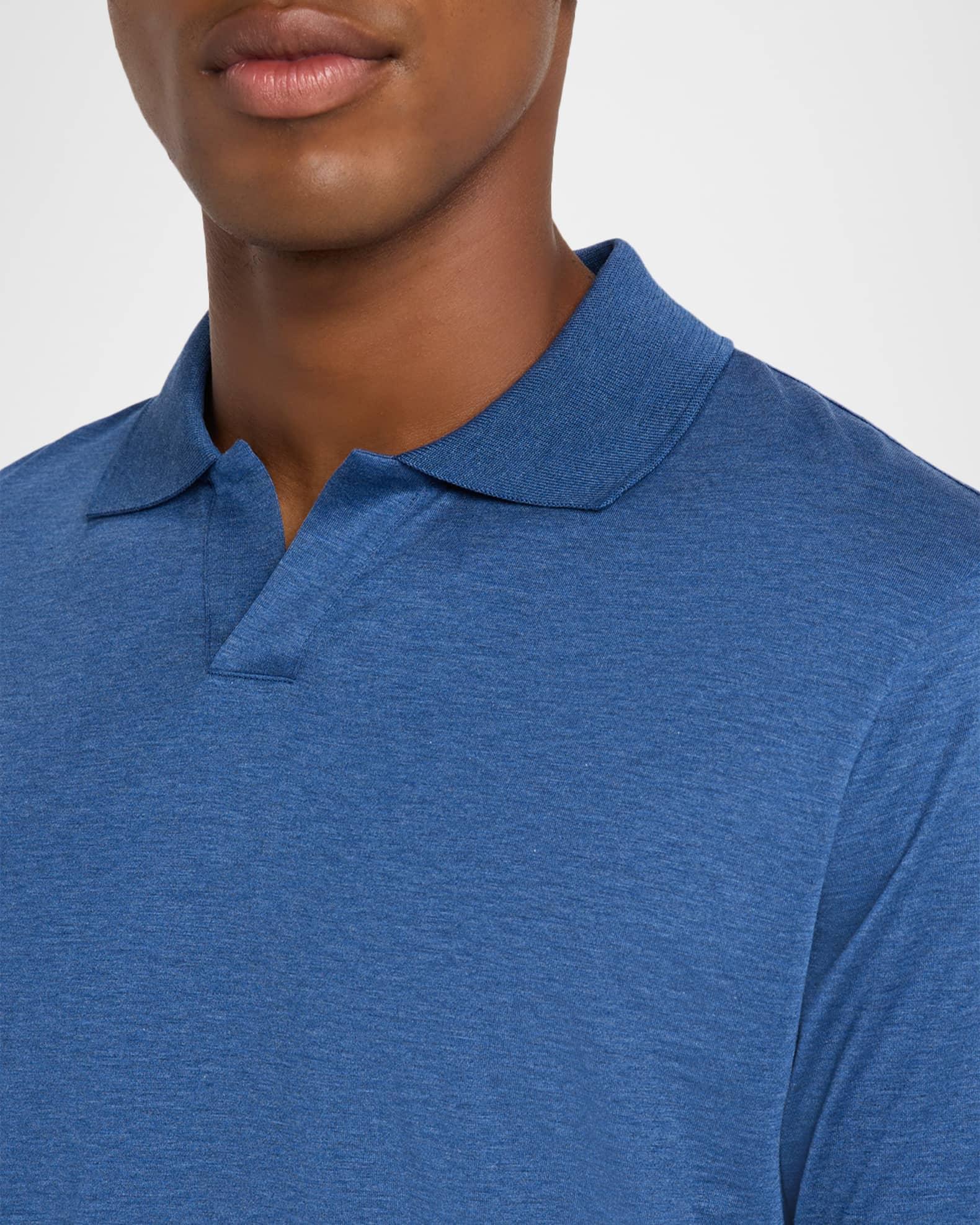 Men's Cotton Johnny Collar Polo Shirt Product Image