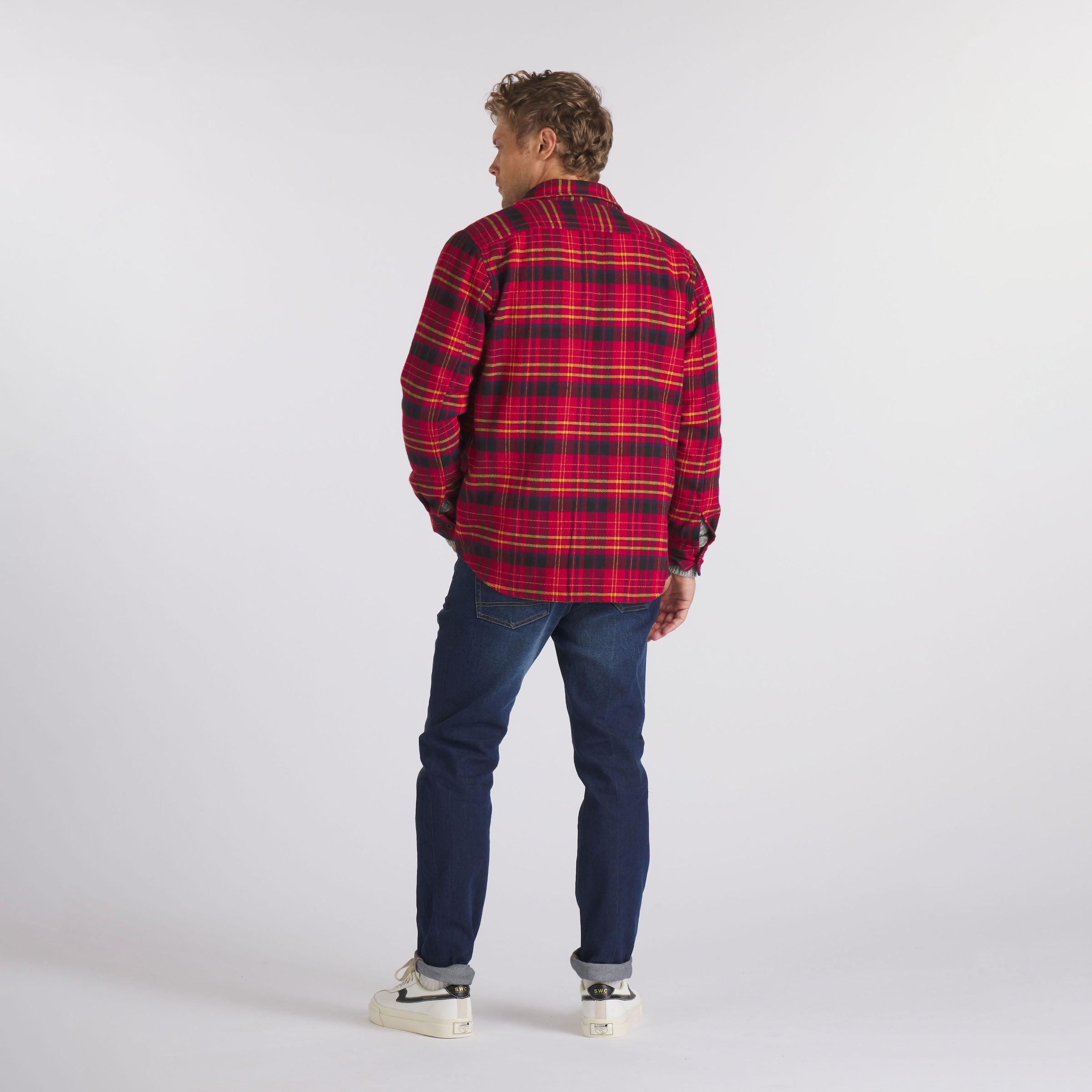 Herringbone Heritage Flannel - Red Navy Gold Product Image