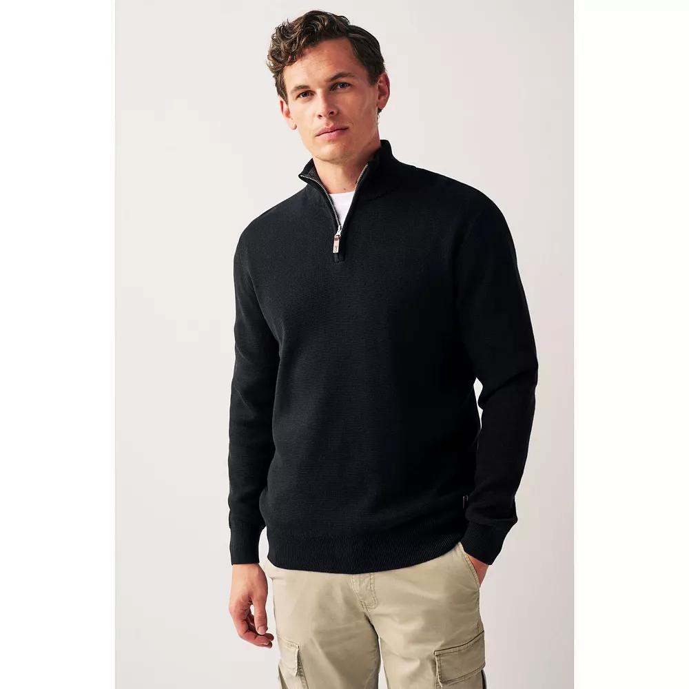 Men's NEXT Quarter Zip Knit Sweater, Size: XL, Black Product Image