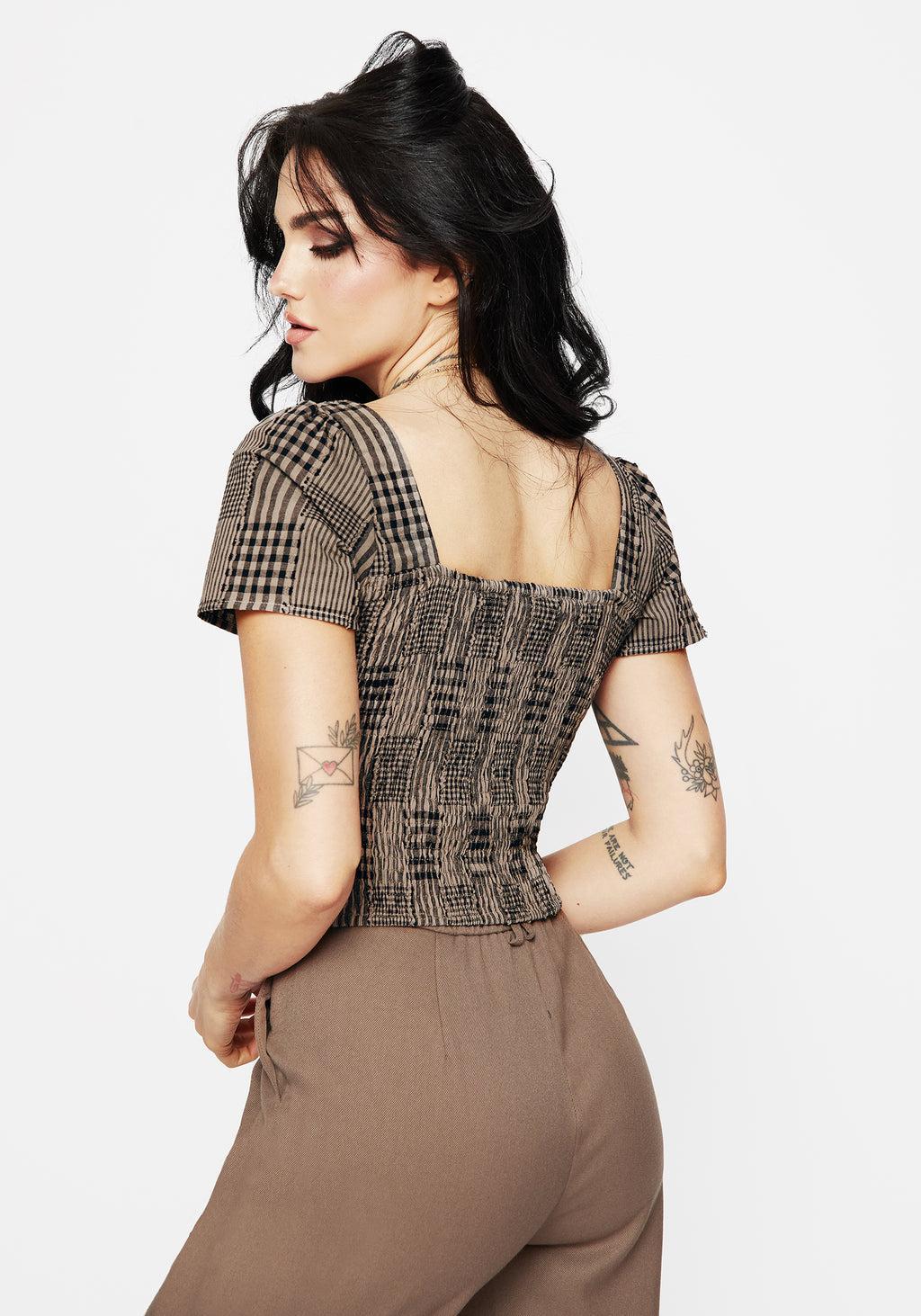 Mabel Check Top Product Image