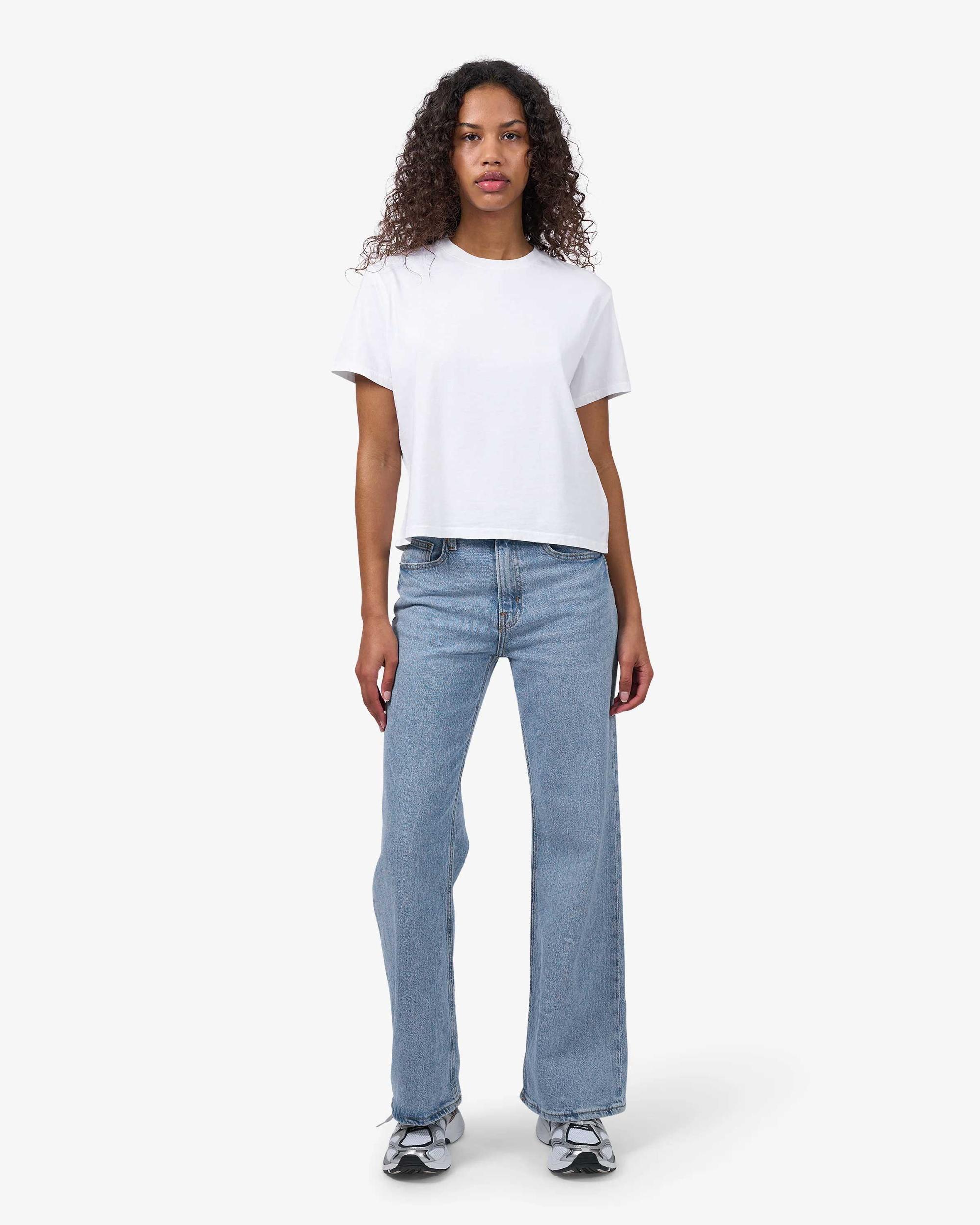 Organic Boxy Crop Tee - Burned Yellow Product Image