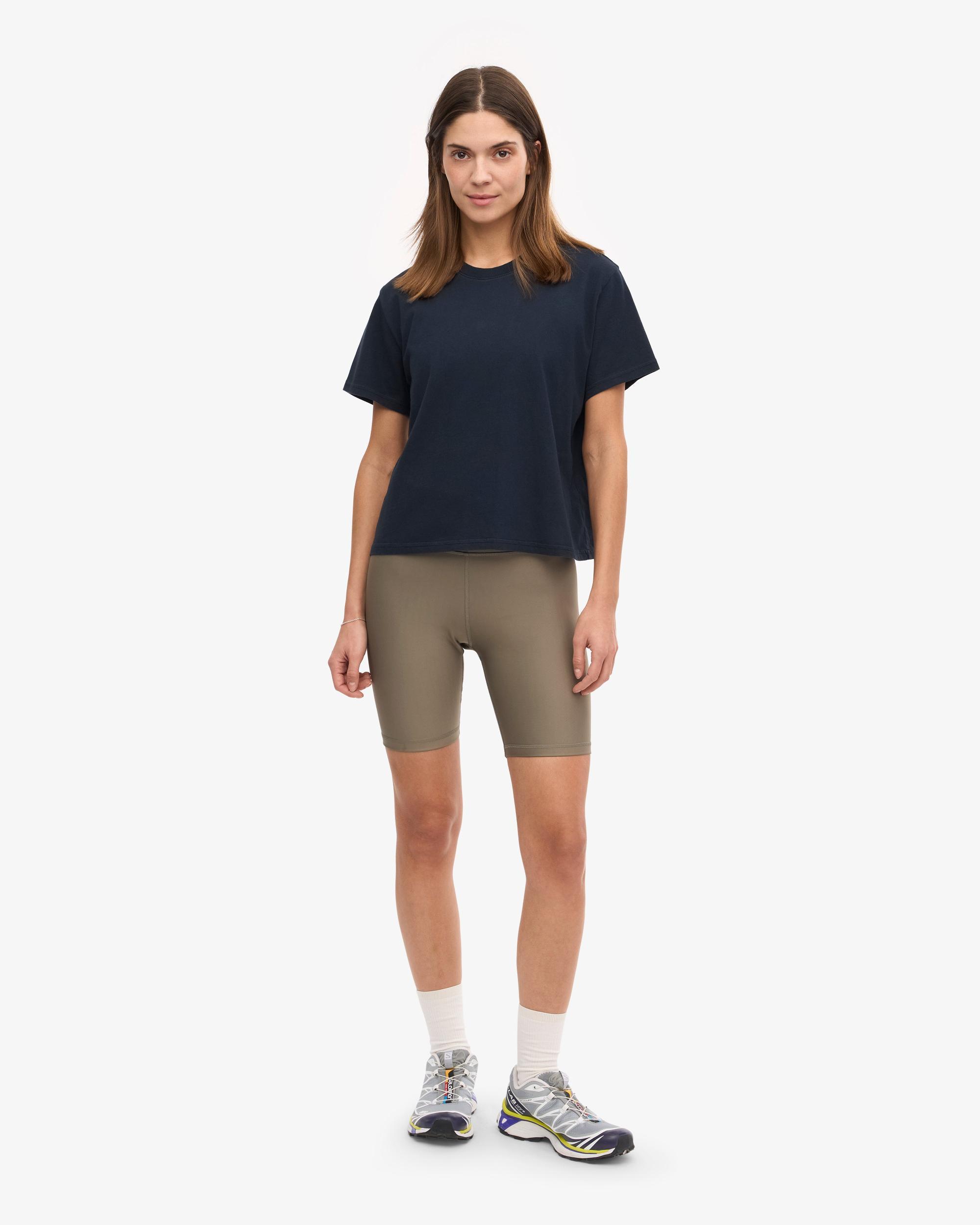 Organic Boxy Crop Tee - Faded Black Product Image