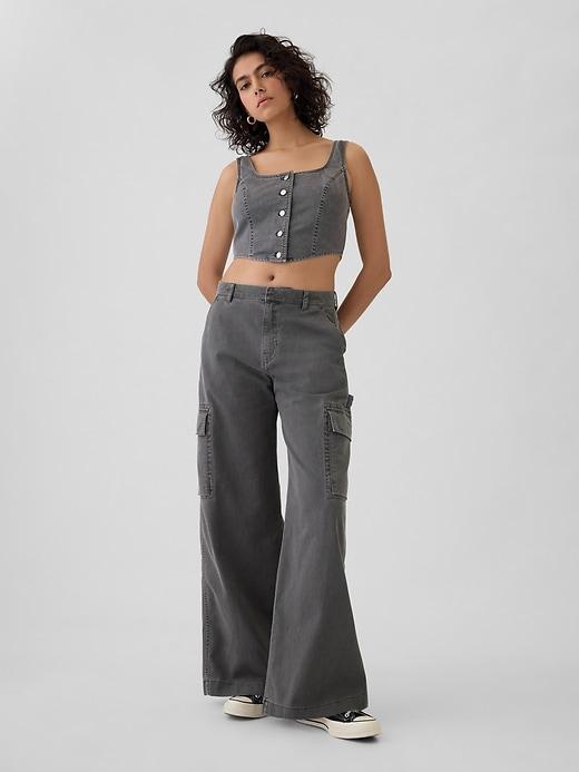 Mid Rise Cargo Baggy Khakis Product Image