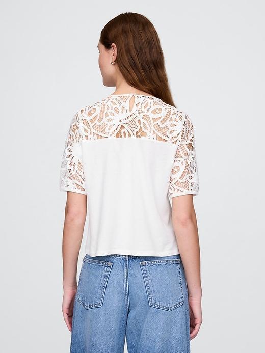 Organic Cotton VintageSoft Heavyweight Lace Top Product Image