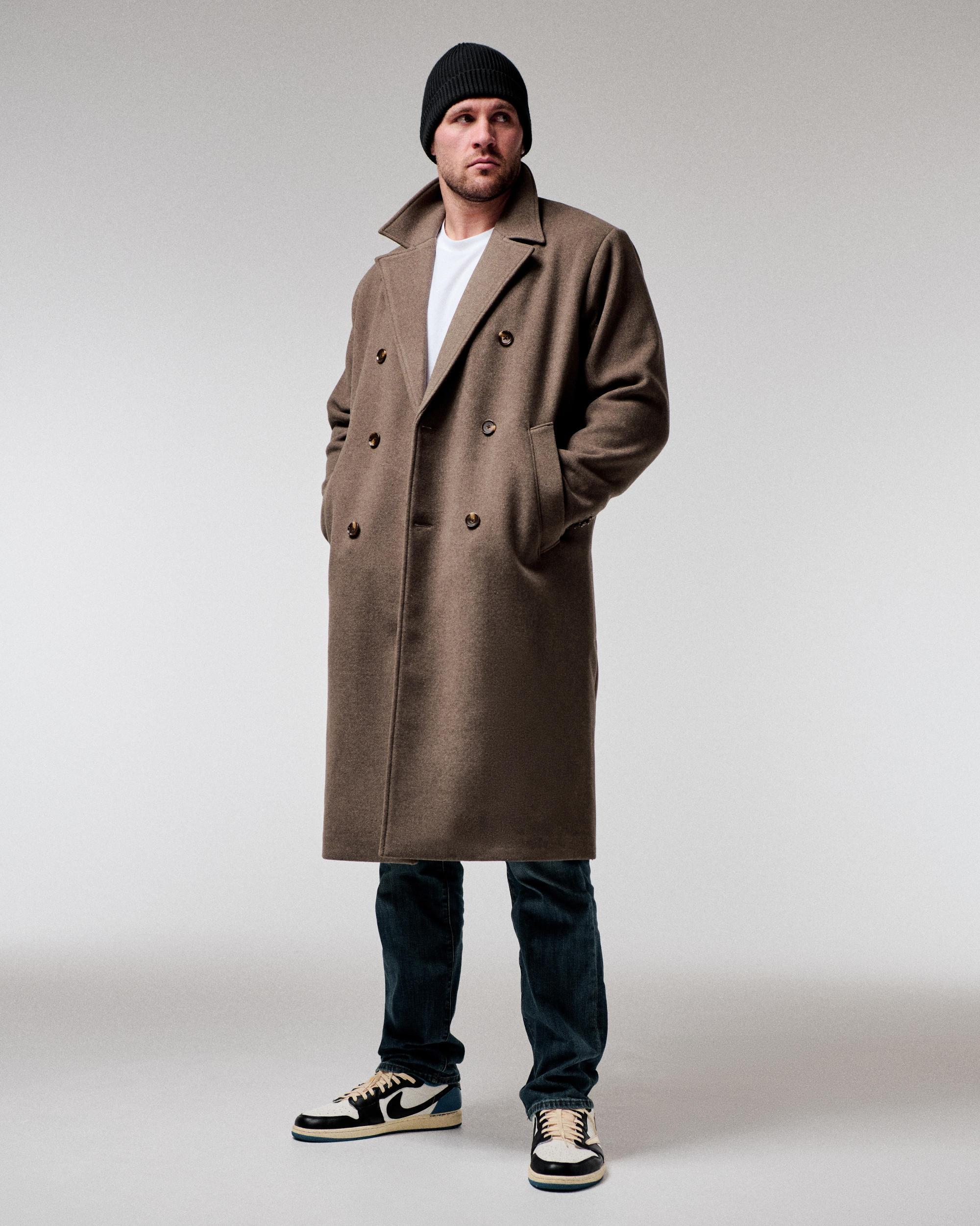 Double-Breasted Long Coat Product Image