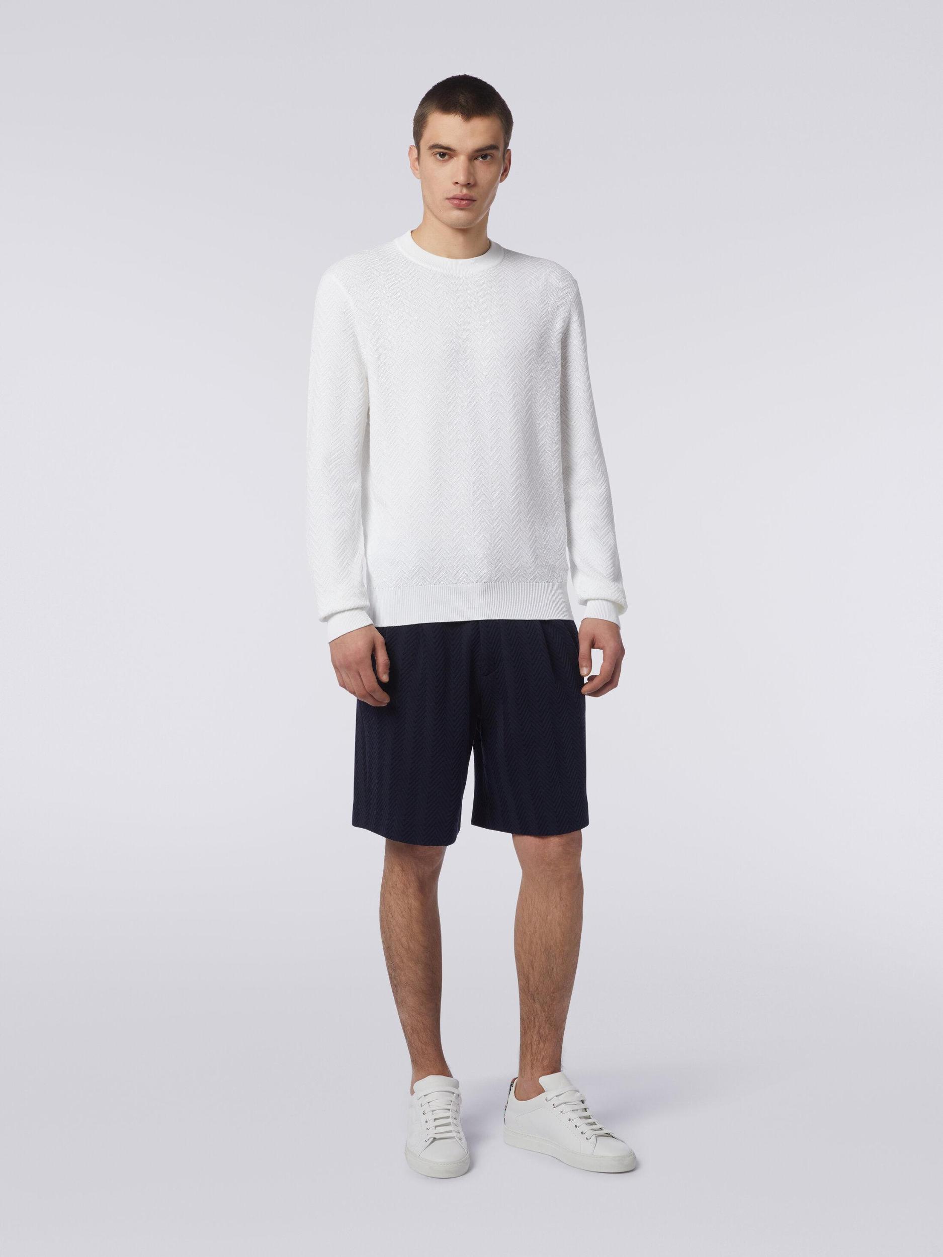 Cotton chevron crew-neck pullover Product Image