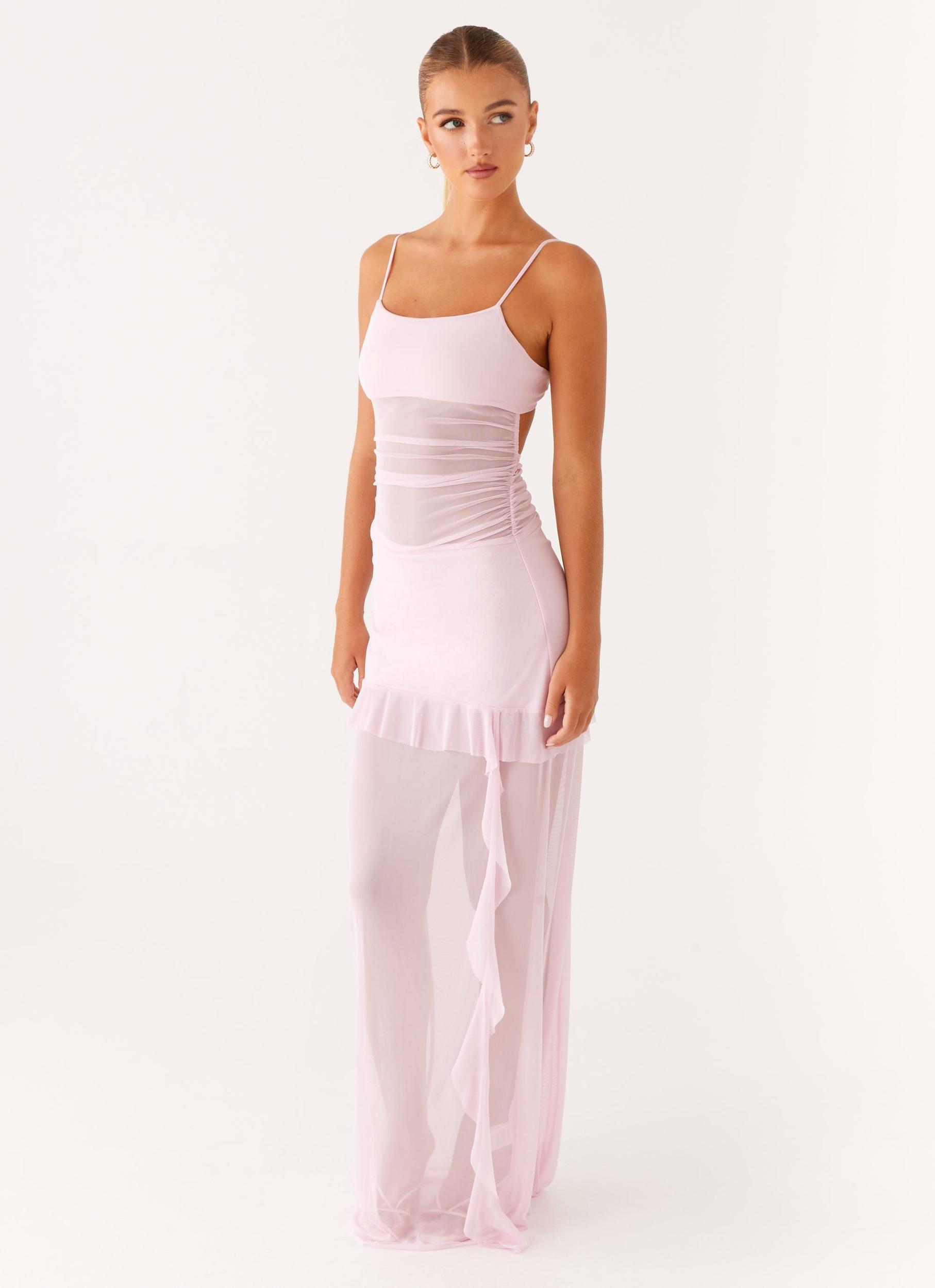 Jenni Ruffle Maxi Dress - Pink Product Image