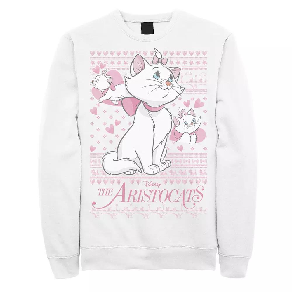Disney's The Aristocats Marie Men's Christmas Ugly Sweater Sweatshirt, Size: XL, White Product Image