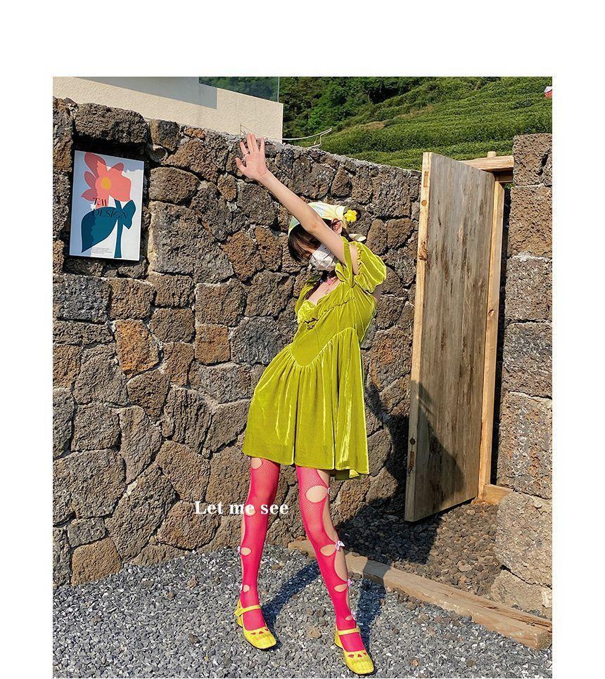Cutout Bow Accent Tights Product Image