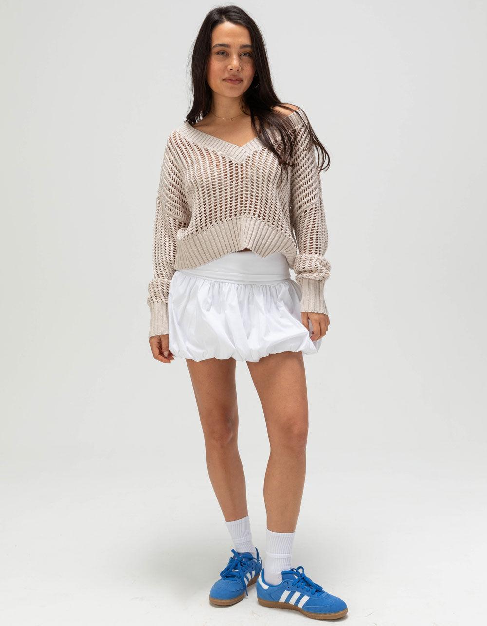 RSQ Womens Box Stitch V-Neck Sweater Product Image