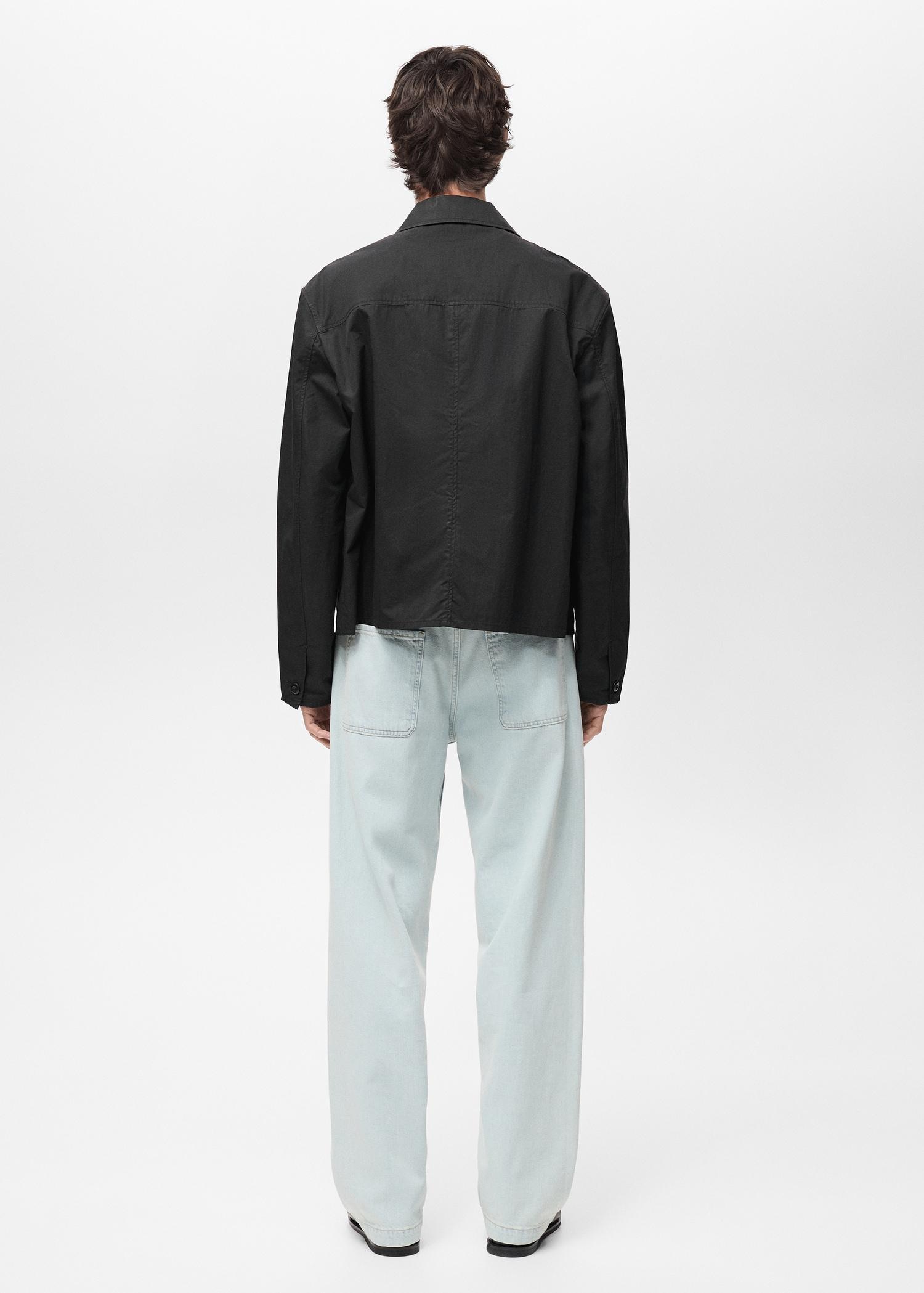Relaxed-fit cotton overshirt - Men | MANGO USA Product Image