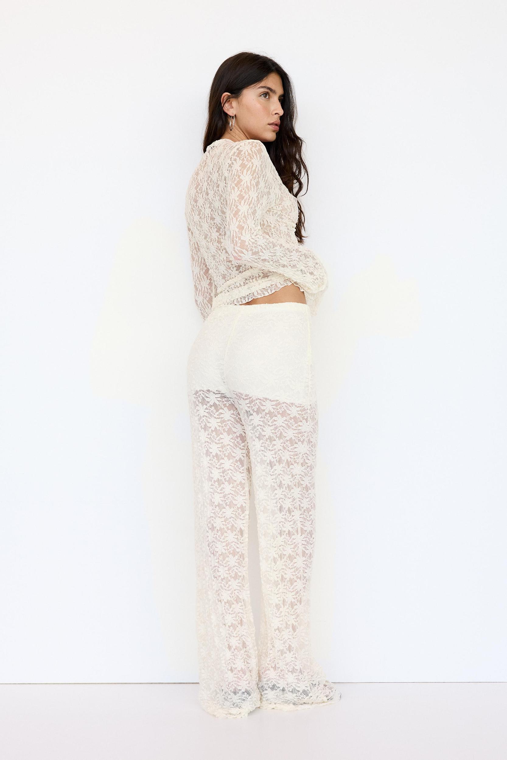 Lace blouse with bow Product Image
