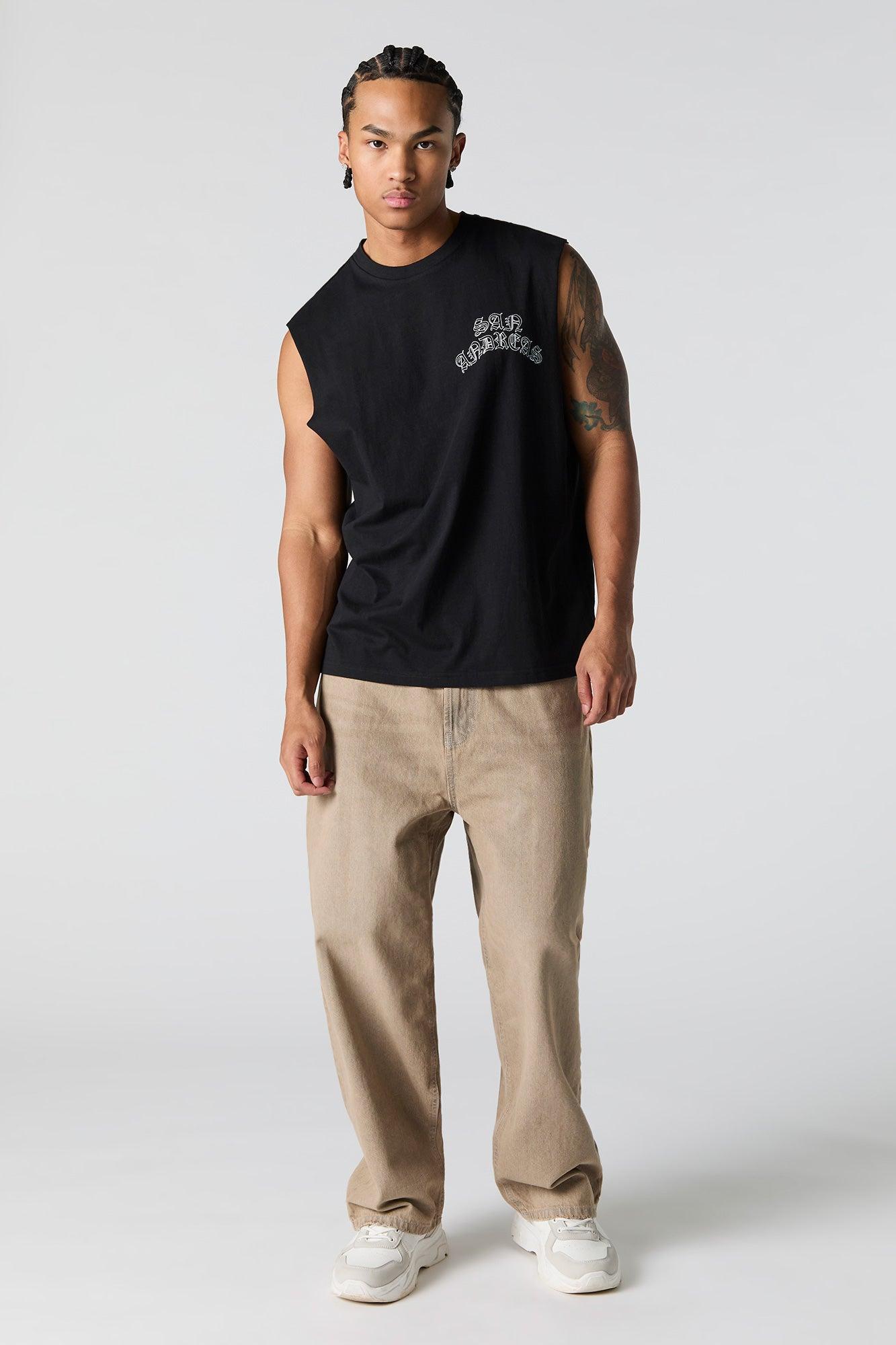 San Andreas Graphic Muscle Tank Male Product Image