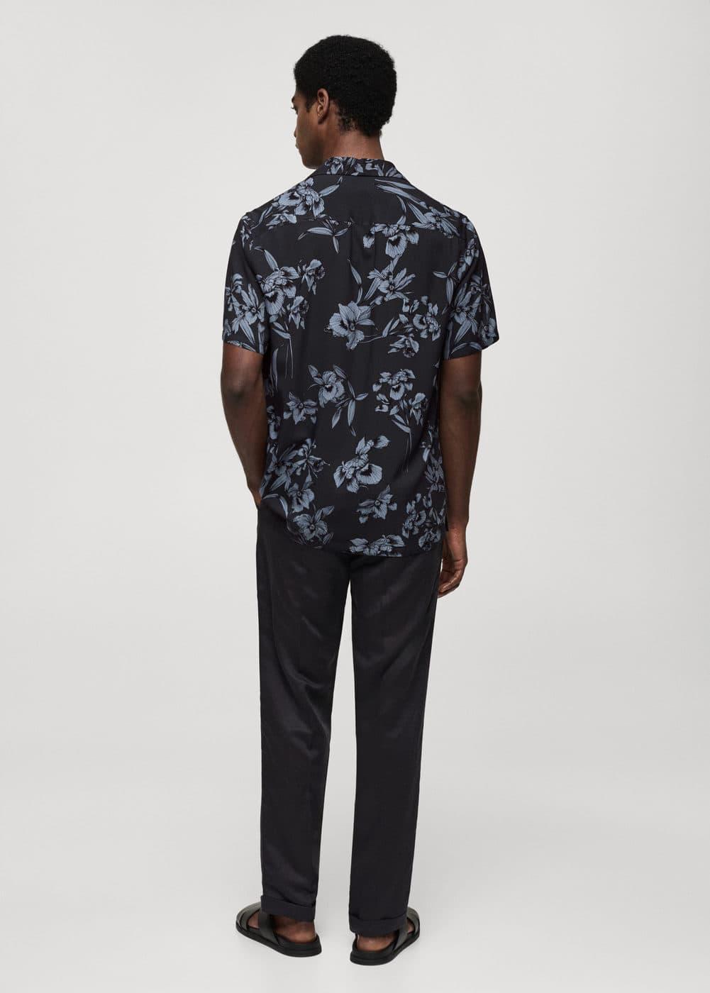 Flowy Hawaiian-print shirt - Men | MANGO USA Product Image
