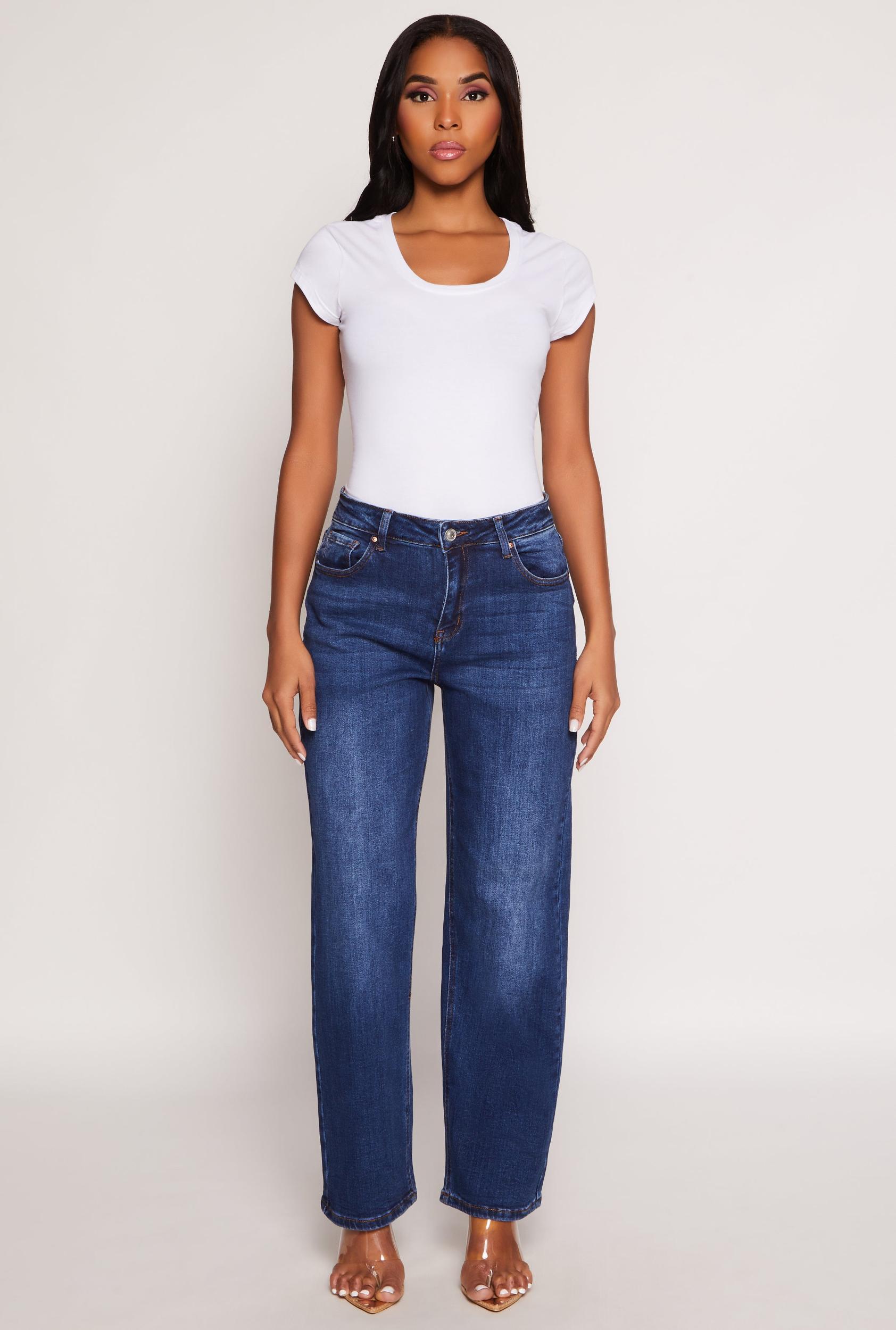 Womens WAX Basic Straight Leg Jeans Product Image