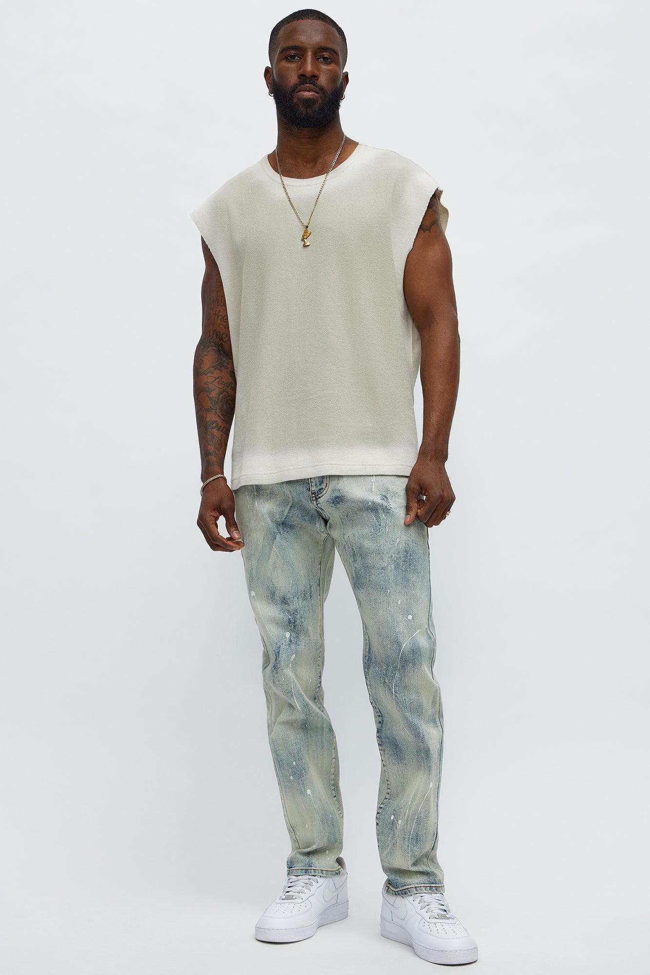 Skinny Metro Bleached Jeans - Bleach Blue Wash Product Image