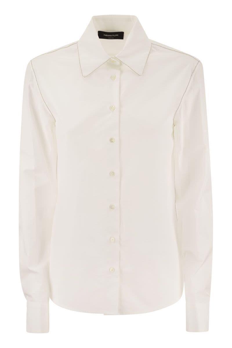 FABIANA FILIPPI Cotton Poplin Shirt In White Product Image