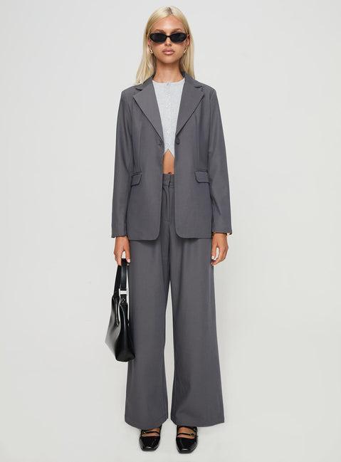 Relaxed Blazer Charcoal Product Image