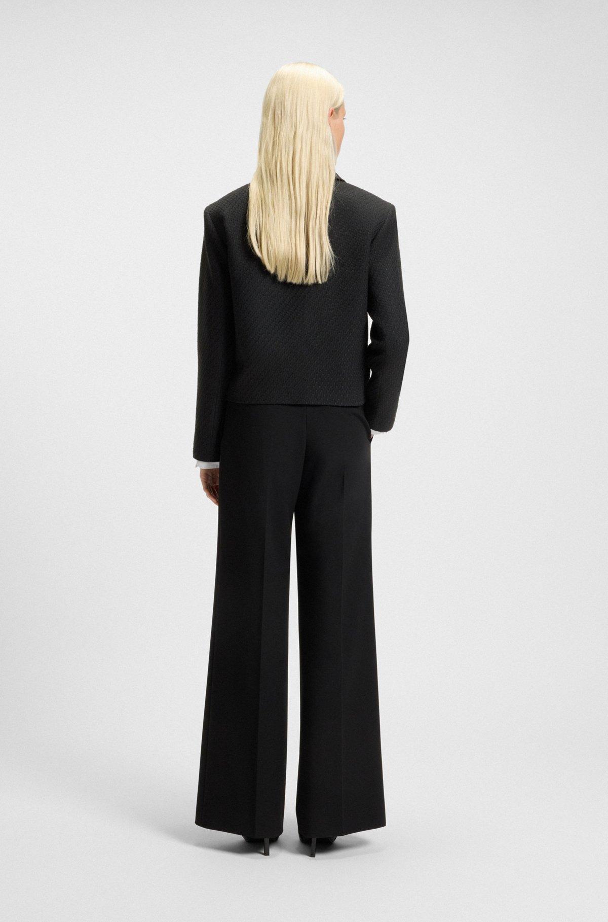 HUGO - Regular-fit blazer in soft bouclé - Patterned Product Image
