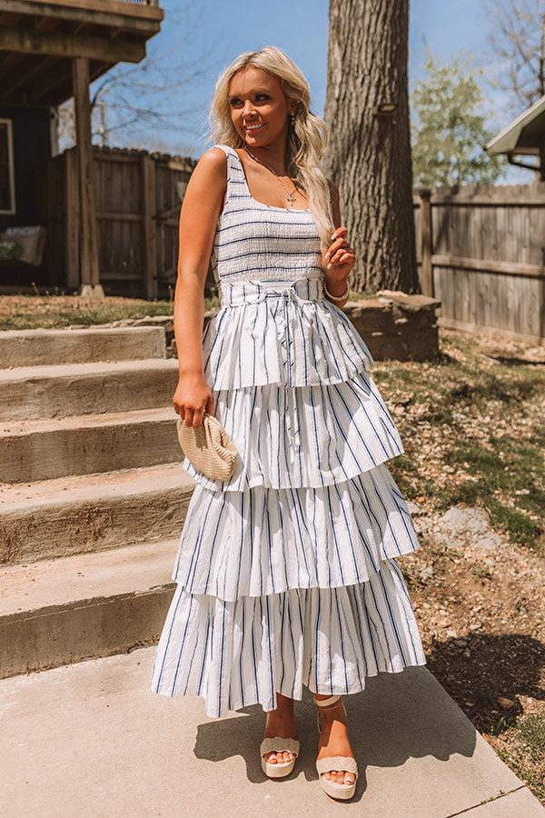 Bay Breeze Tiered Midi Dress Product Image