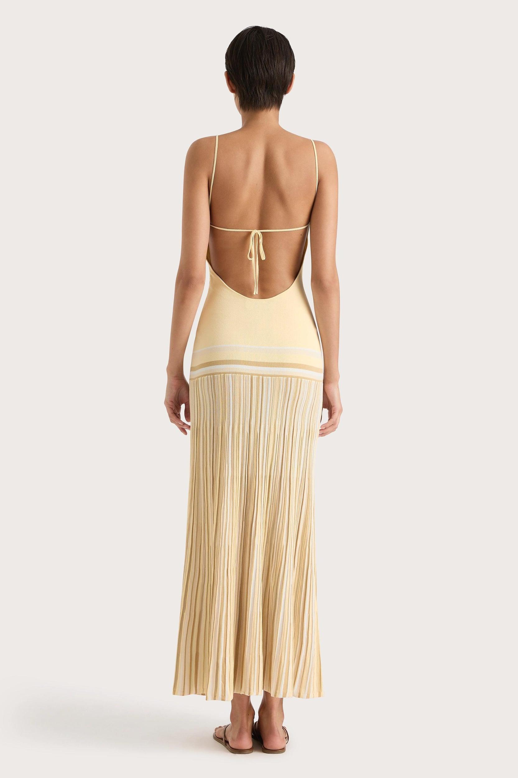 Citara Maxi Dress Butter Stripe Product Image