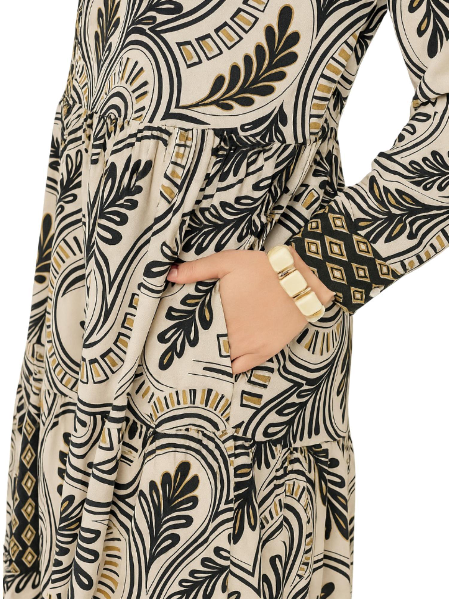 Gold&Silver Cutline Dress Product Image
