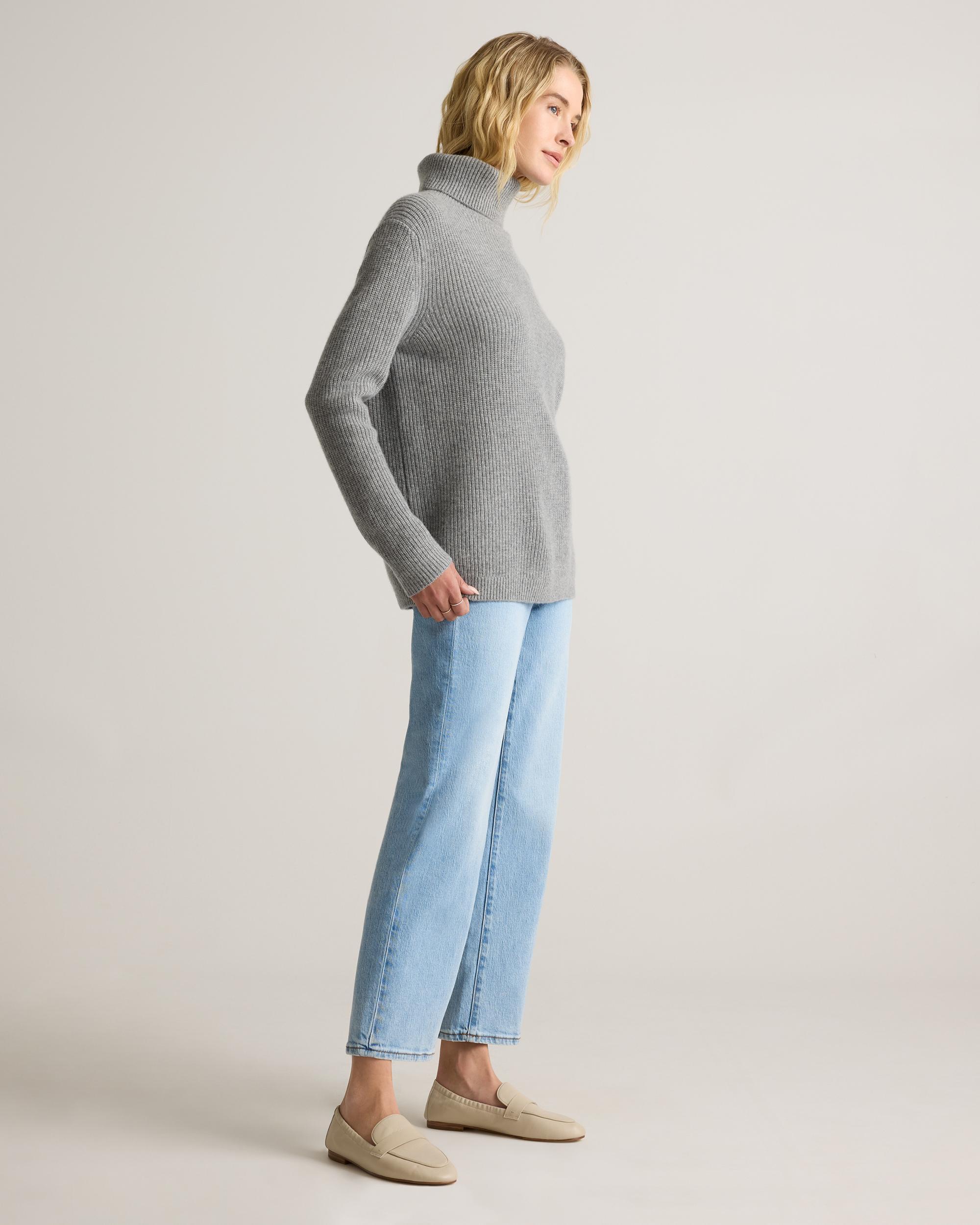 Quince | Women's Mongolian Cashmere Fisherman Turtleneck Sweater Product Image