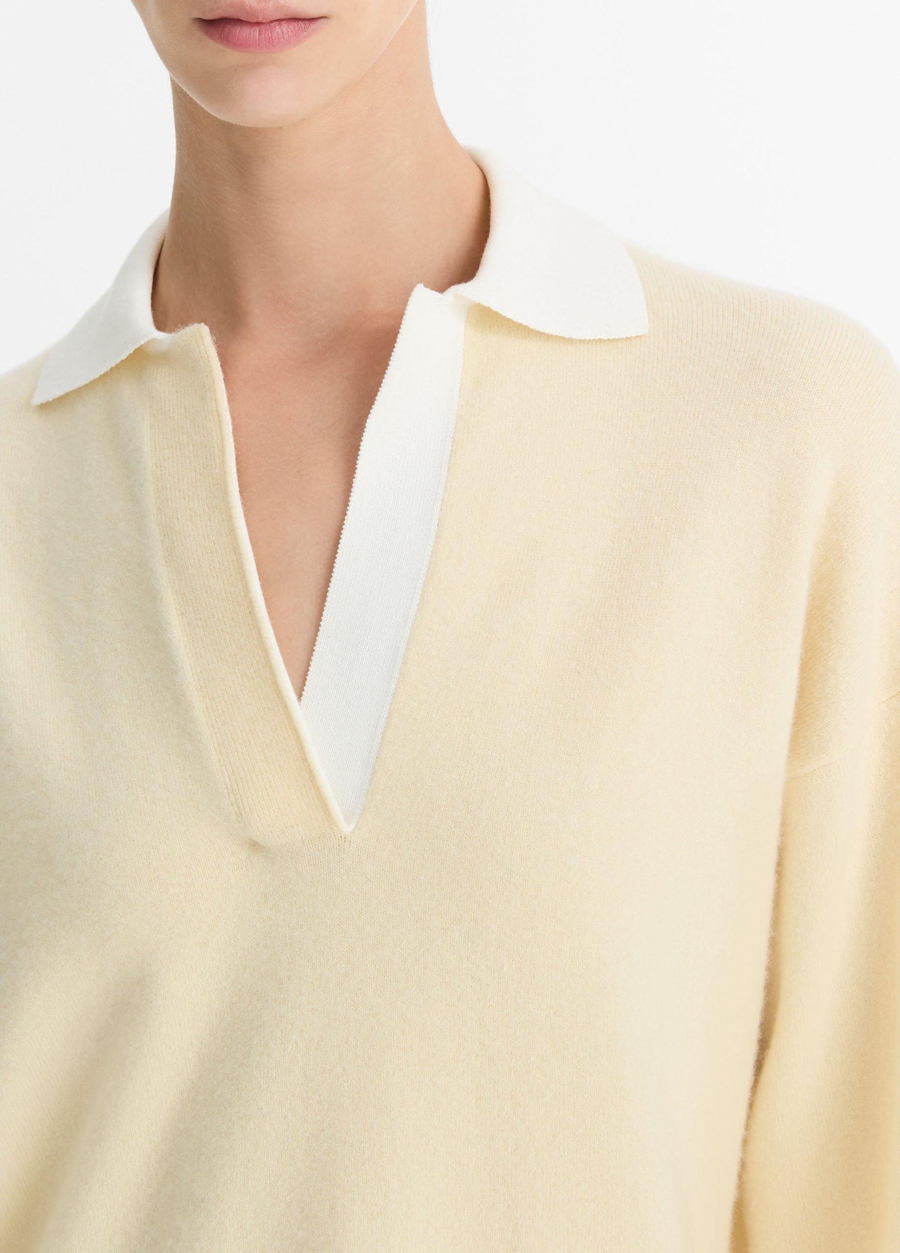Contrast-Collar Cotton Oxford Shirt Product Image