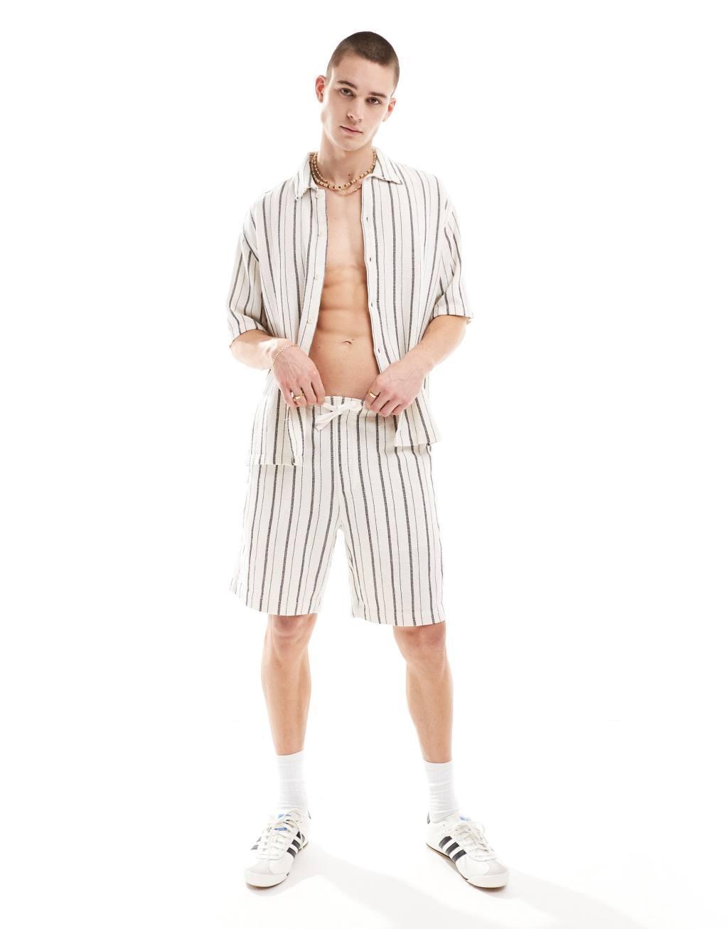 Bershka textured stripe shirt Product Image