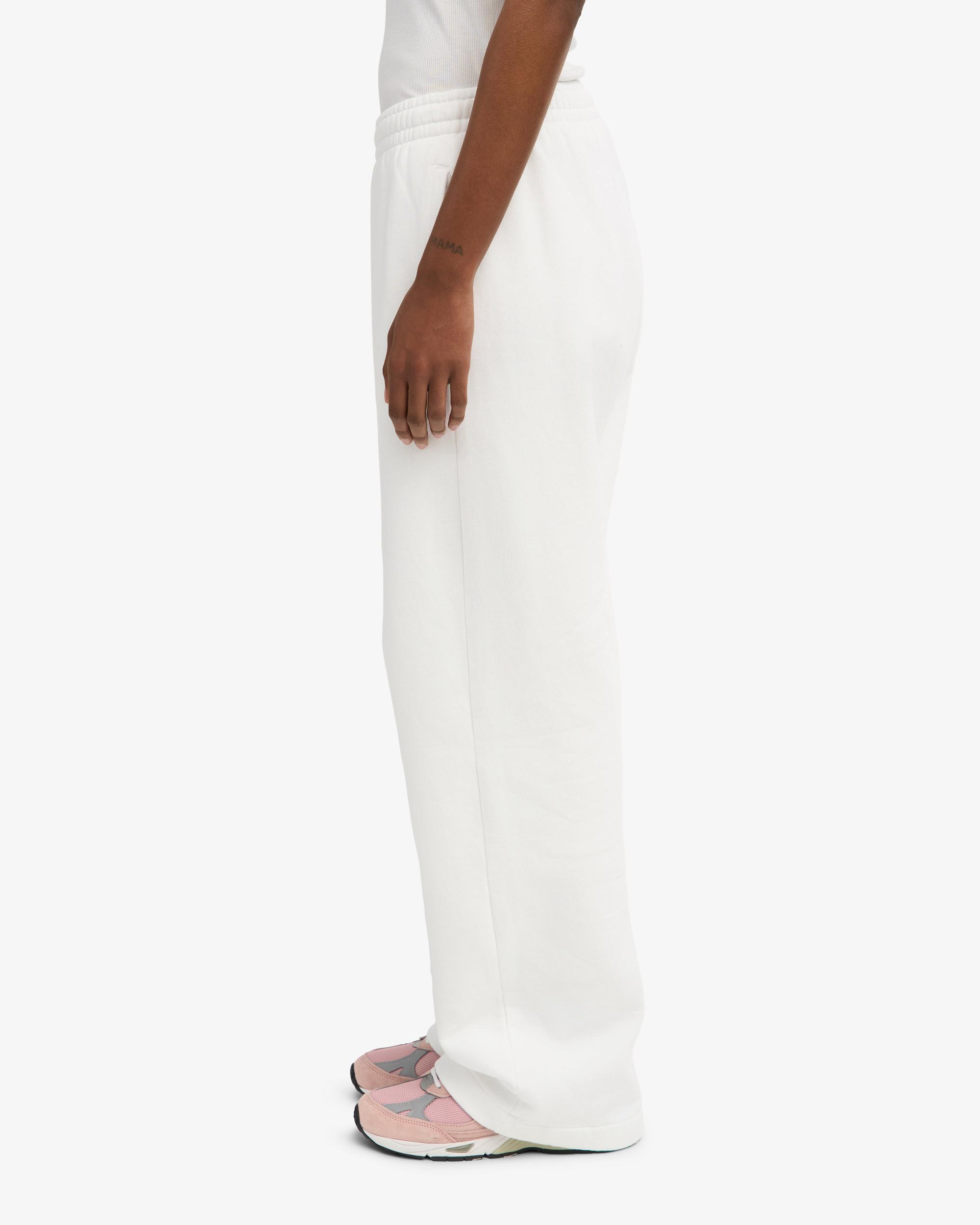 Organic Straight Leg Sweatpants - Optical White Product Image