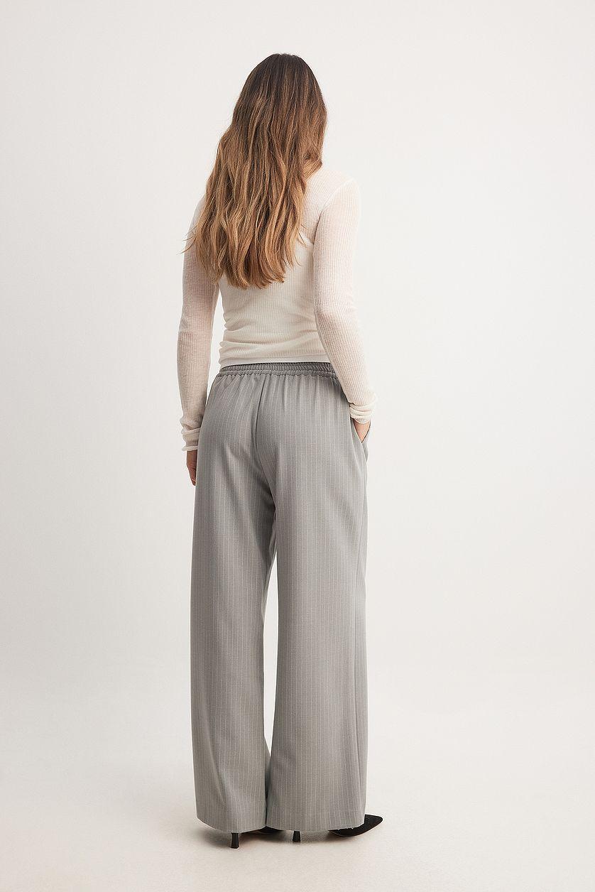 Elastic Mid Waist Pants Product Image