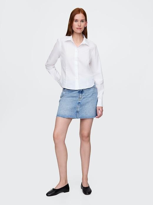 Organic Cotton Cropped Shirt Product Image