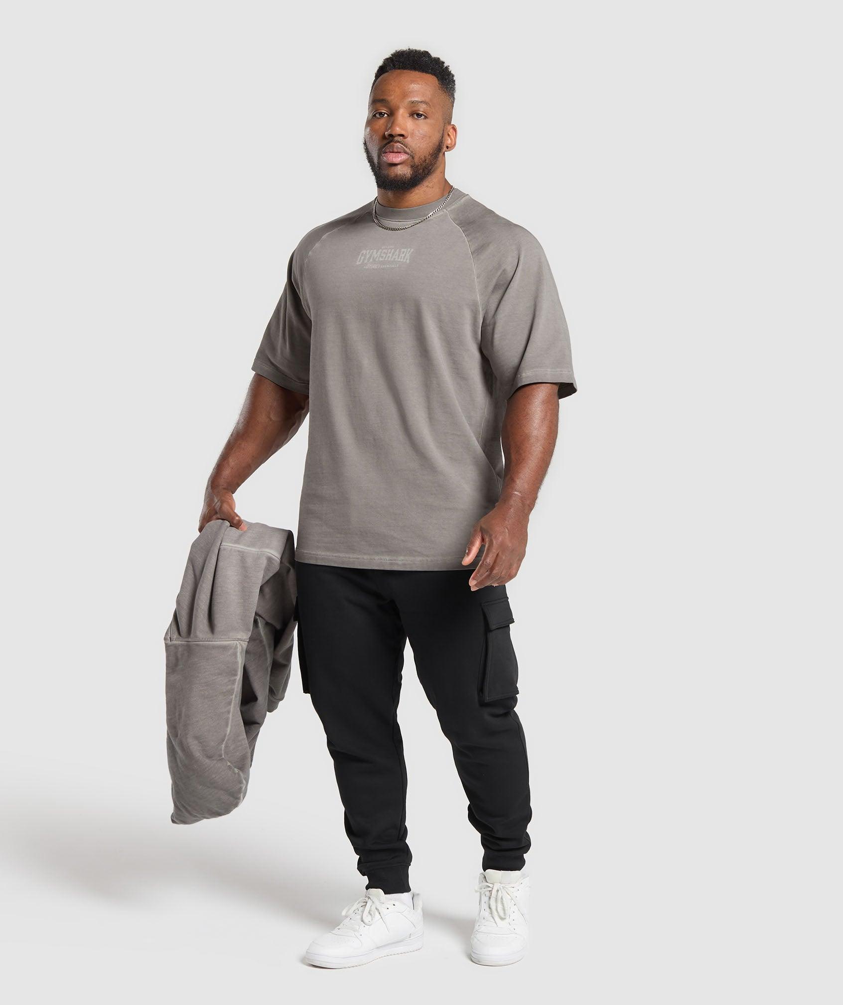 Gymshark Heavyweight T-Shirt - Metal Grey/Asphalt Grey Male Product Image