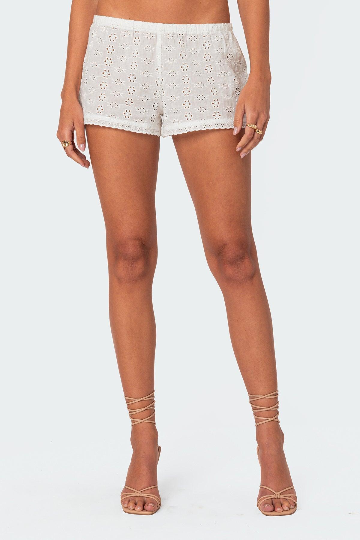 Jael Tie Front Eyelet Halter Top Product Image