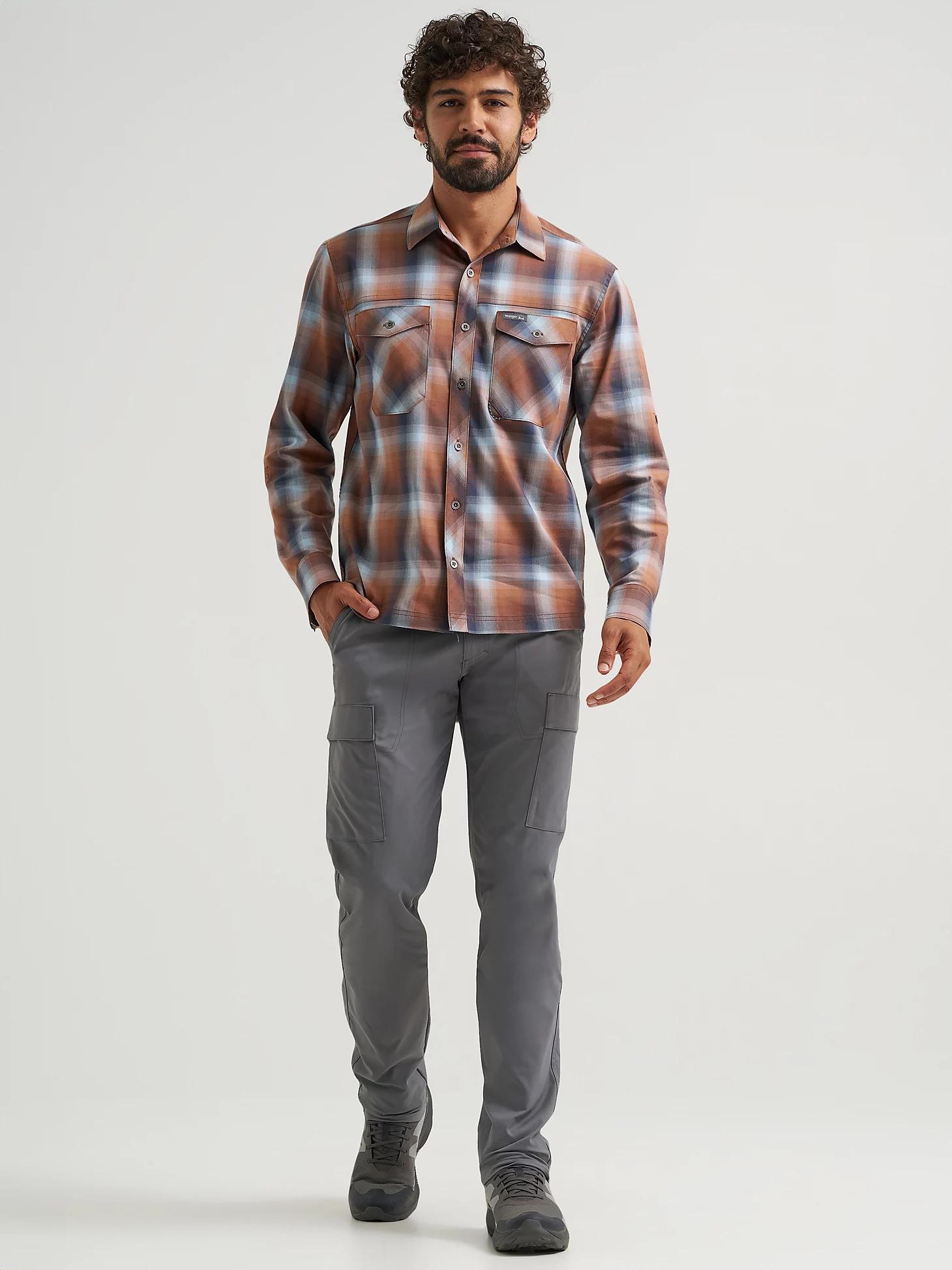 Men's Outdoor Stretch Plaid Shirt | Men's SHIRTS | Wrangler® Product Image