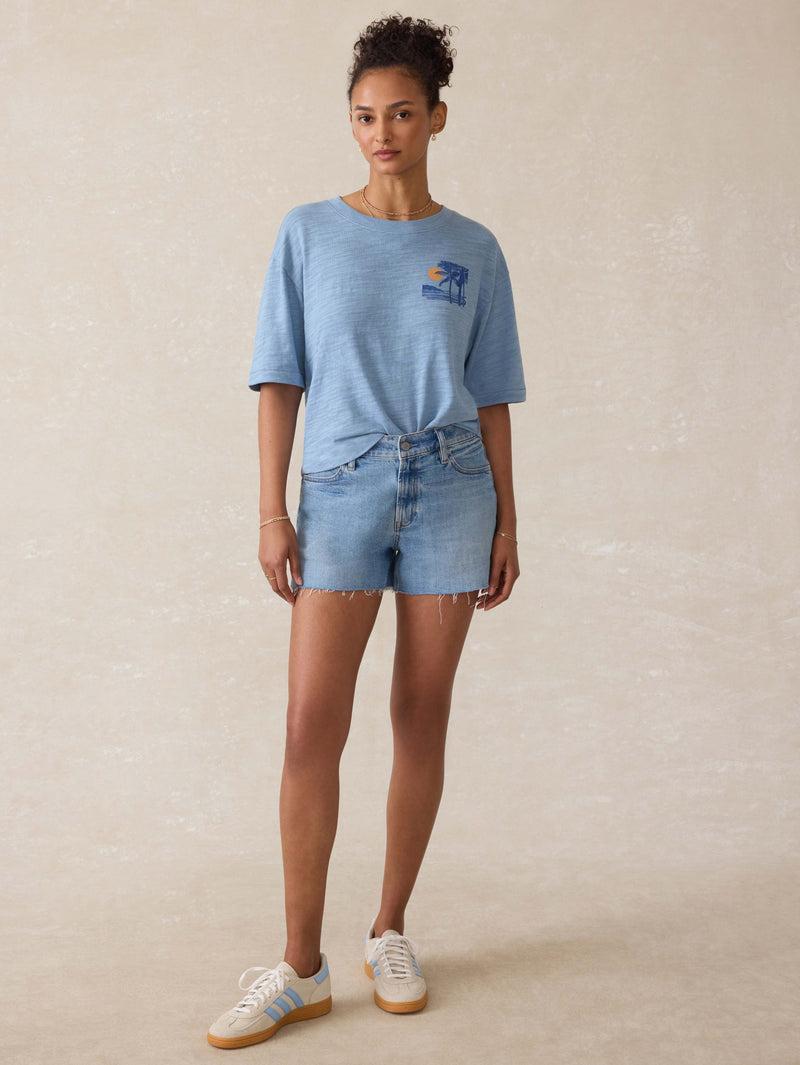 Sunwashed Slub Vintage Tee - Dusty Blue Product Image