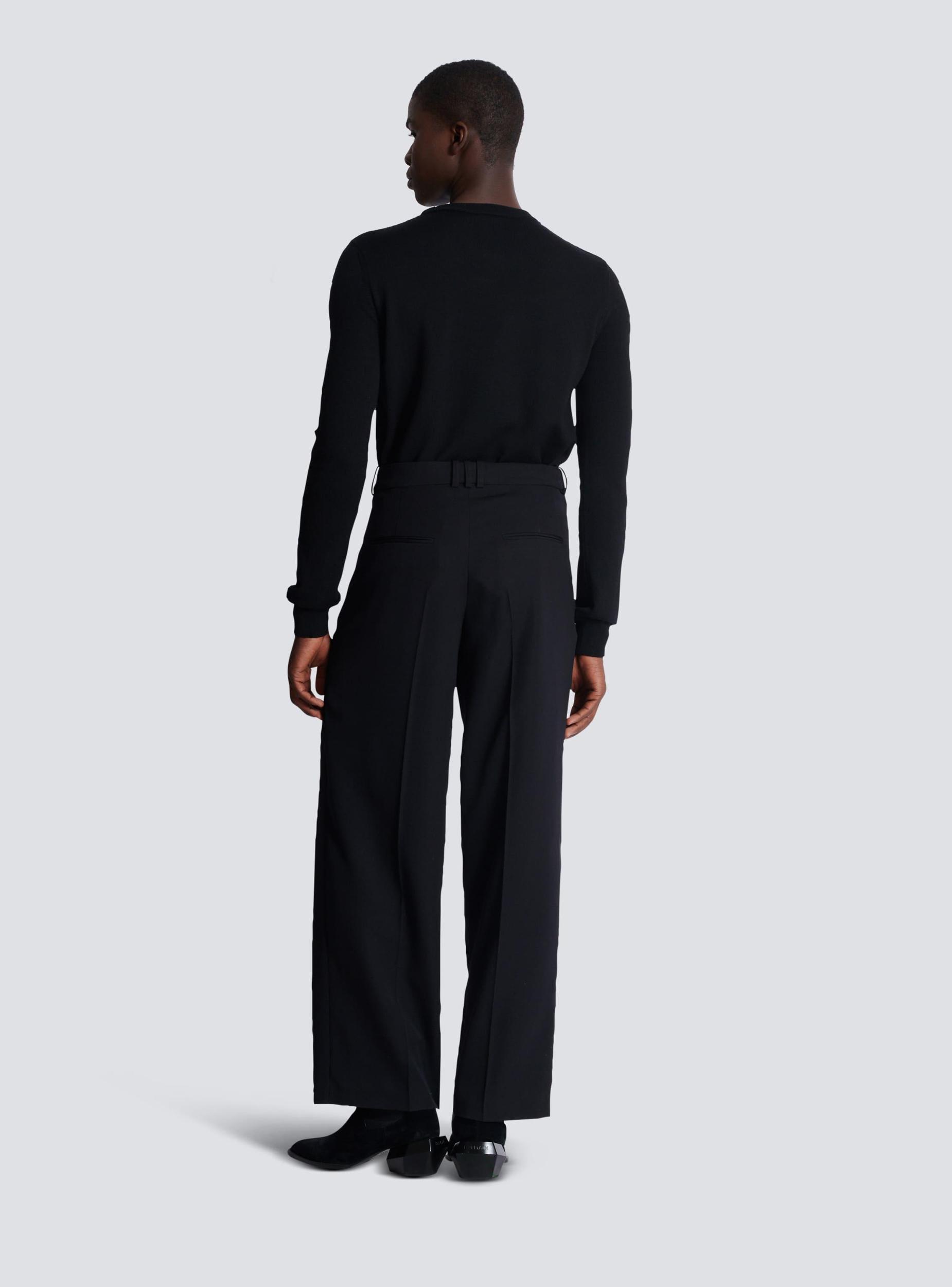 Pleated grain de poudre trousers Product Image