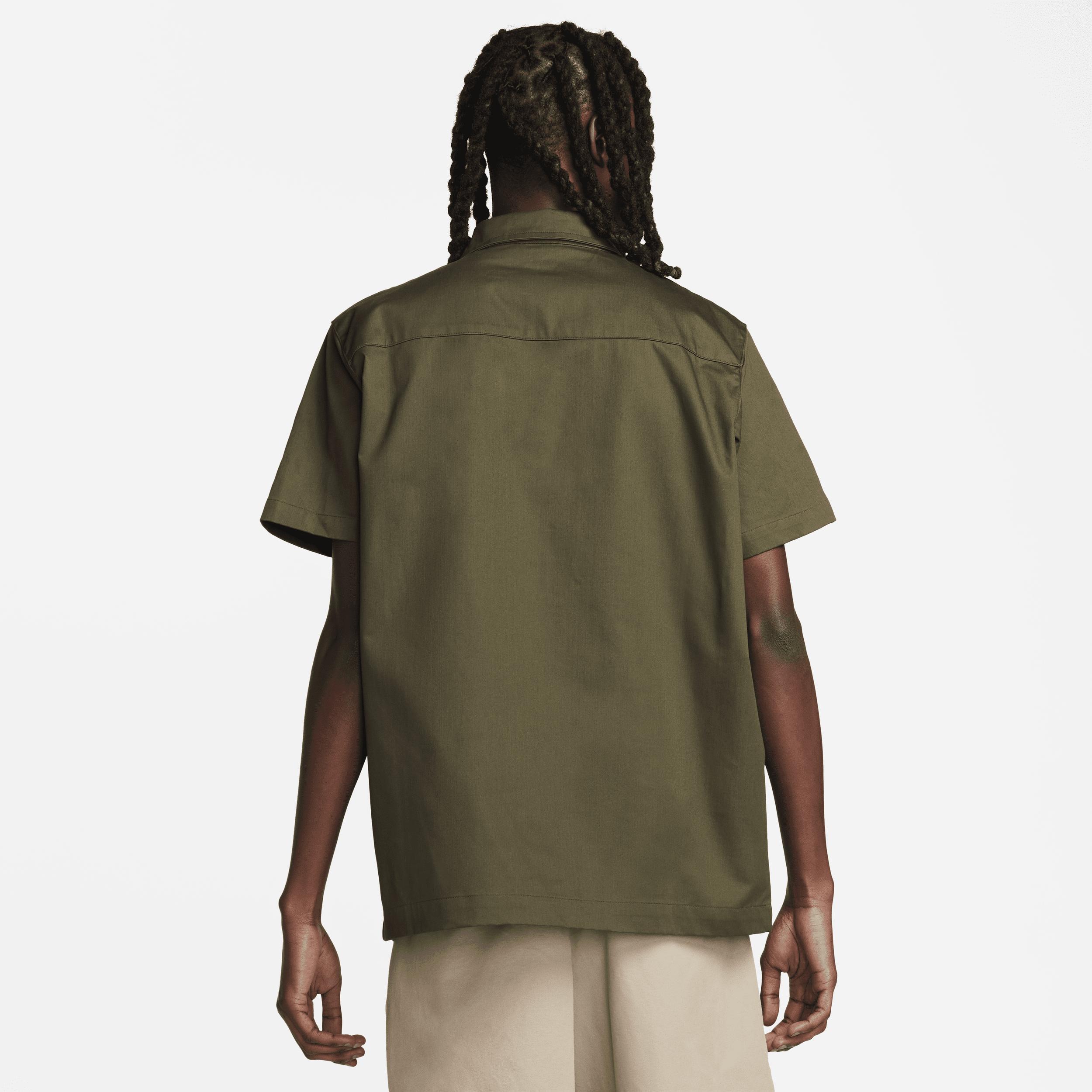 Nike Mens Life Woven Military Short-Sleeve Button-Down Shirt Product Image