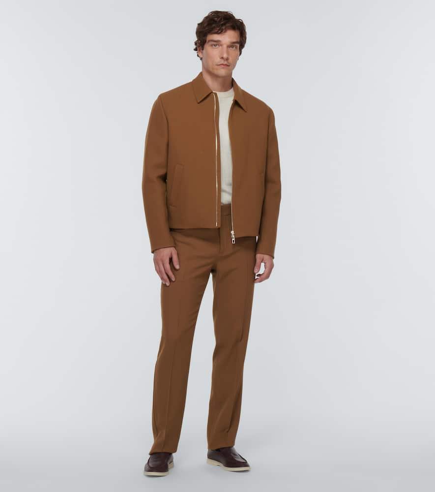 LORO PIANA Maurin Wool Blouson Jacket In Pecan Product Image
