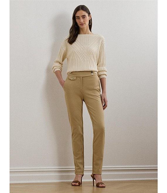 Lauren Ralph Lauren High Rise Ponte Knit Ankle Pants Product Image