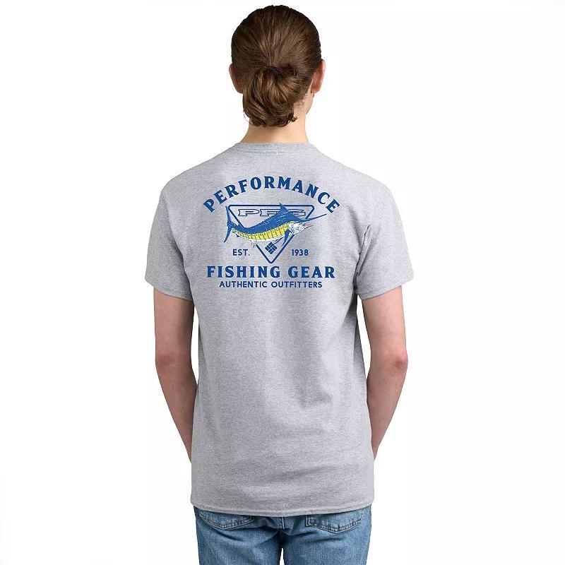 Men's Columbia PFG Print Short Sleeve Graphic Tee, Size: Medium, Gray Pfg Product Image