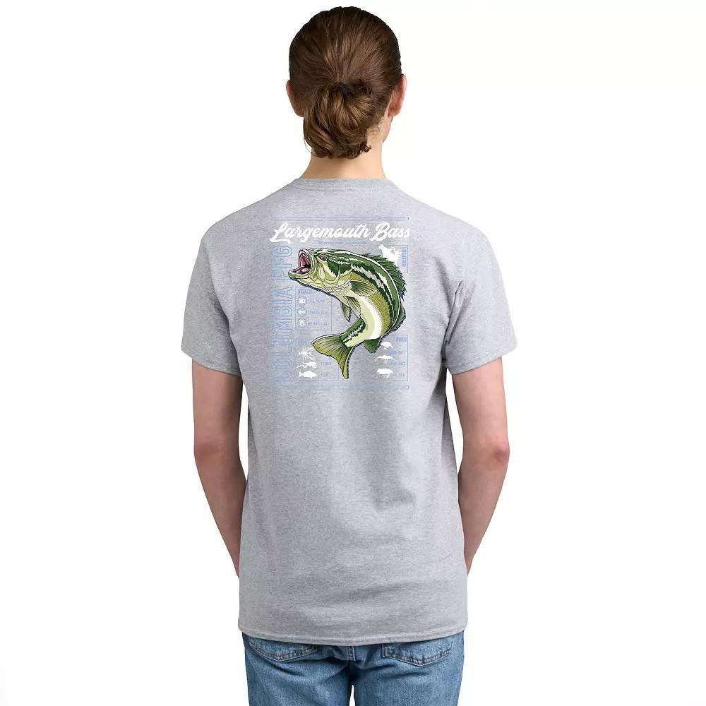Mens Columbia PFG Short Sleeve Graphic Tee Blue Bass Product Image