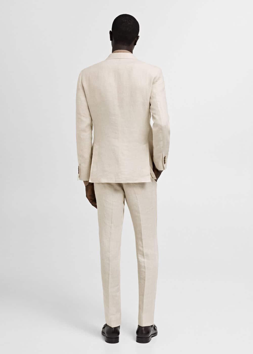 100% linen slim-fit suit blazer - Men | MANGO USA Product Image