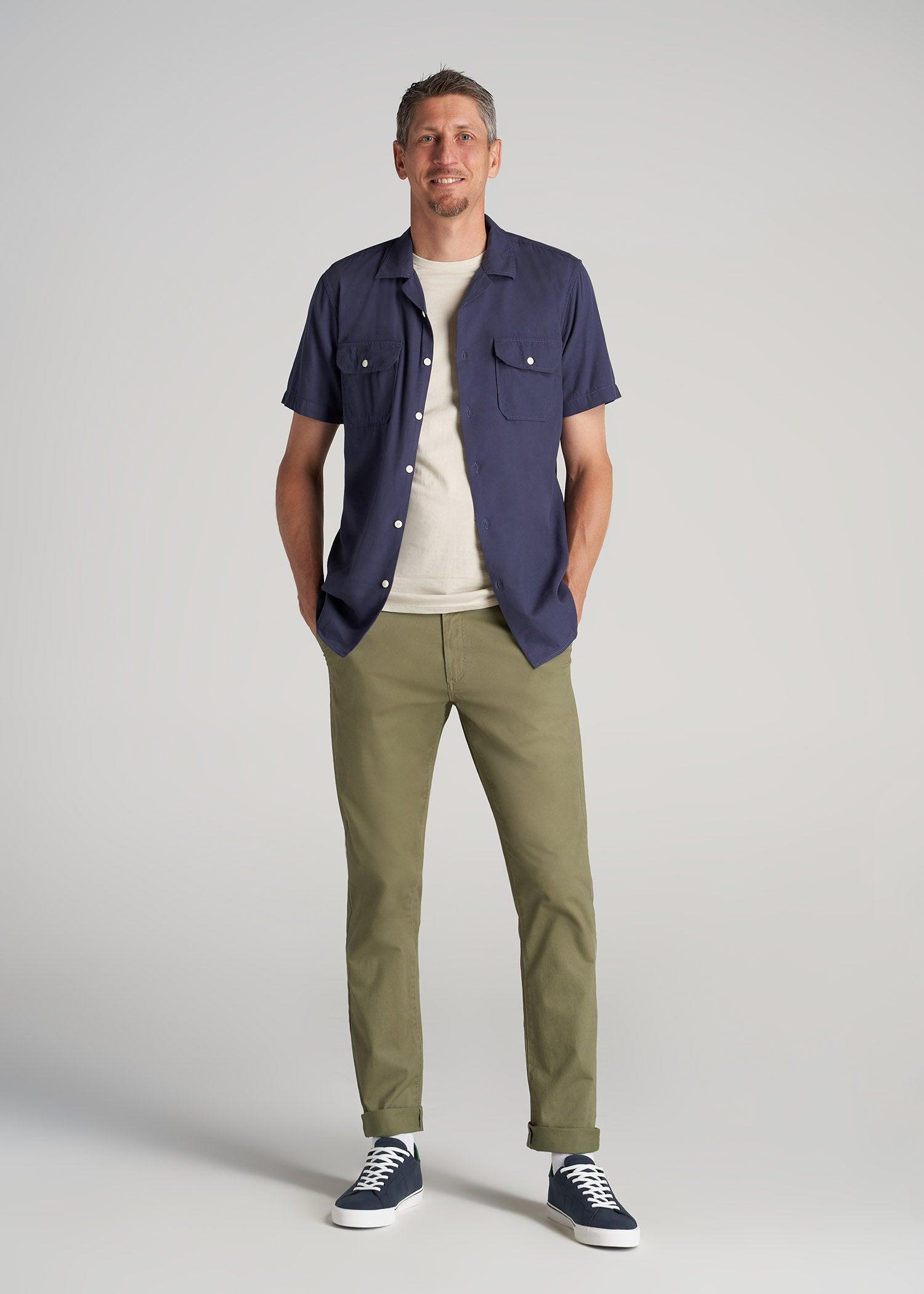Carman TAPERED Chinos for Tall Men in Russet Brown Product Image