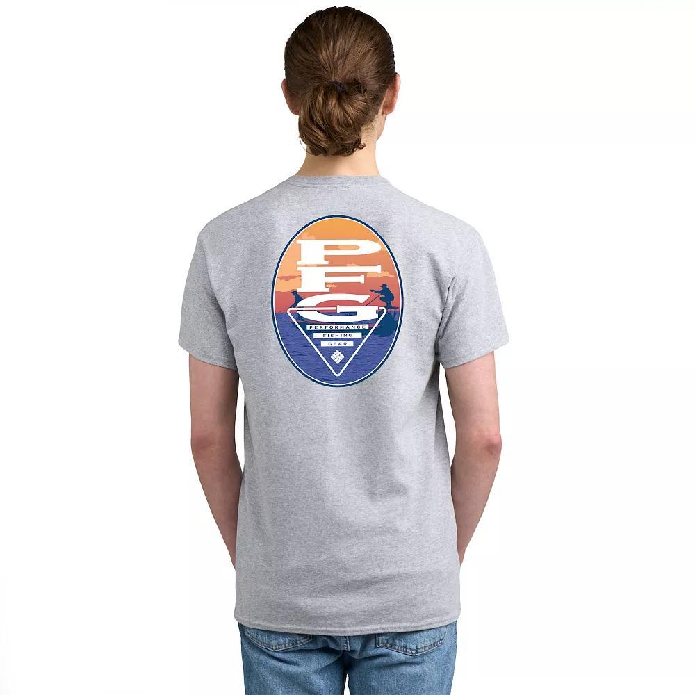 Men's Columbia PFG Print Short Sleeve Graphic Tee, Size: Medium, Gray Pfg Product Image