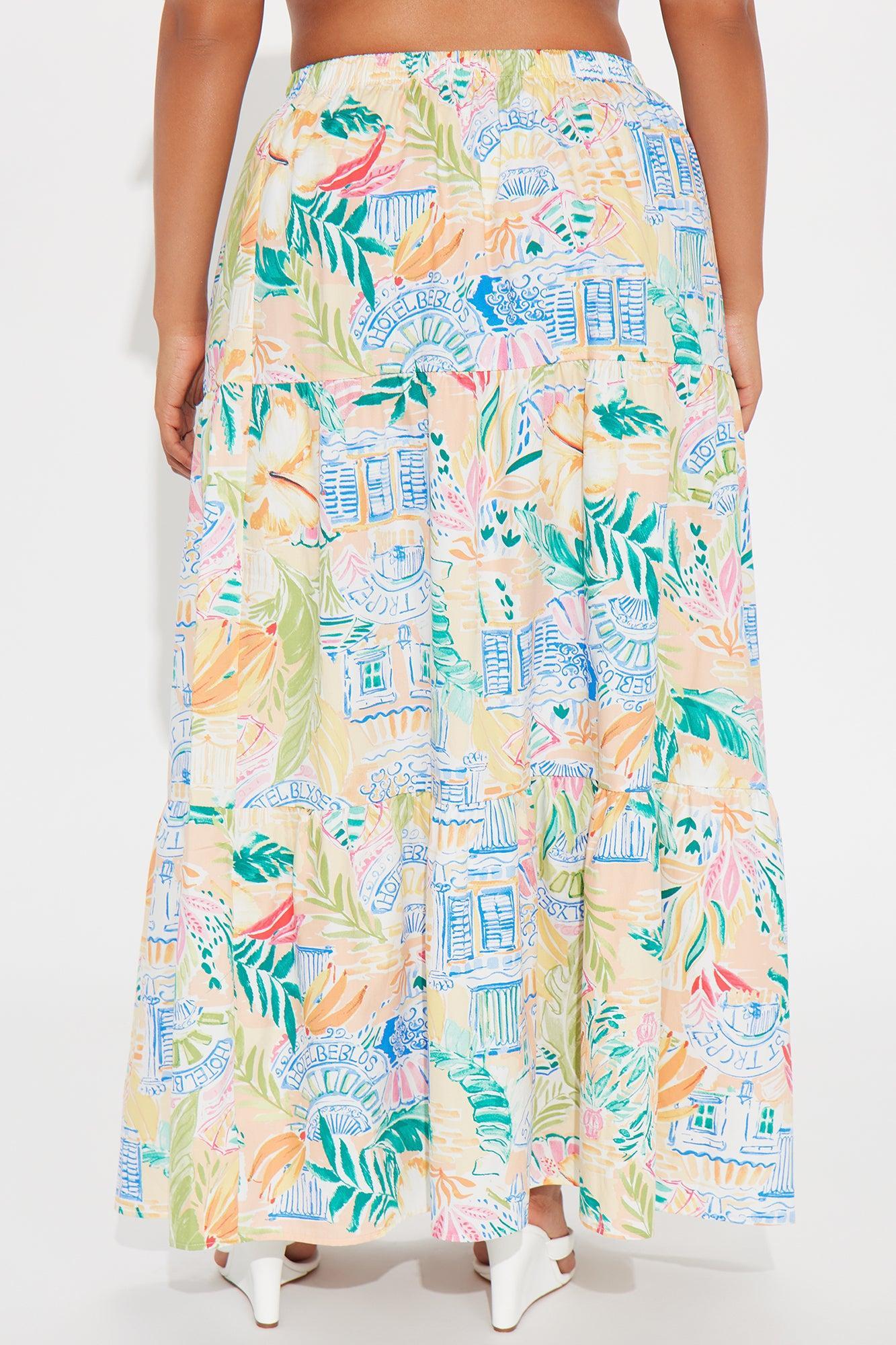 San Tropez Midi Skirt - Multi Color Product Image