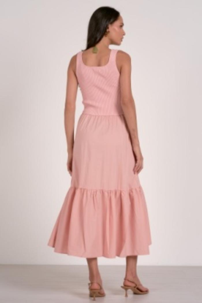 MIXED MEDIA MAXI DRESS Product Image