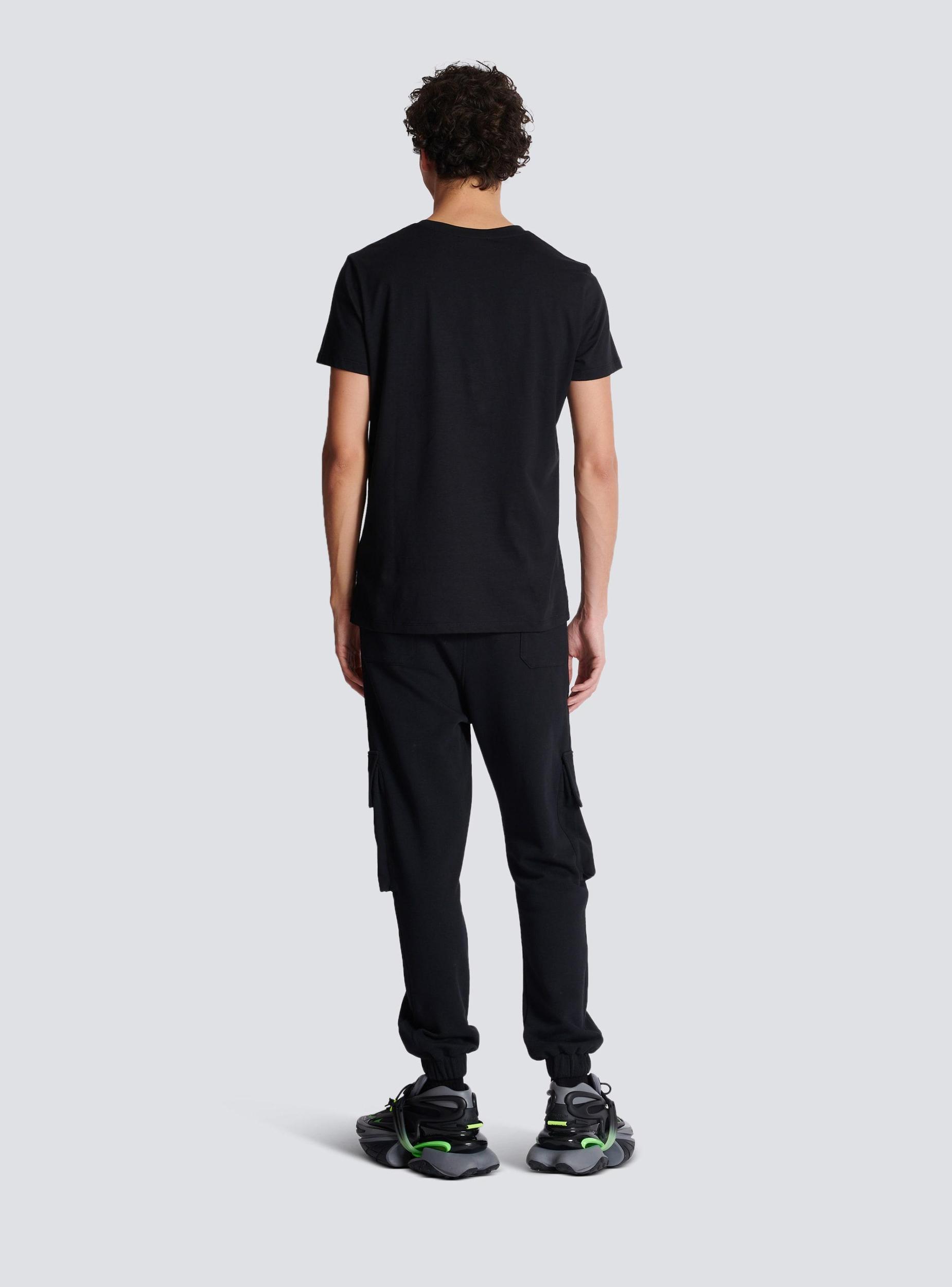 Balmain Paris flocked short-sleeved T-shirt Product Image