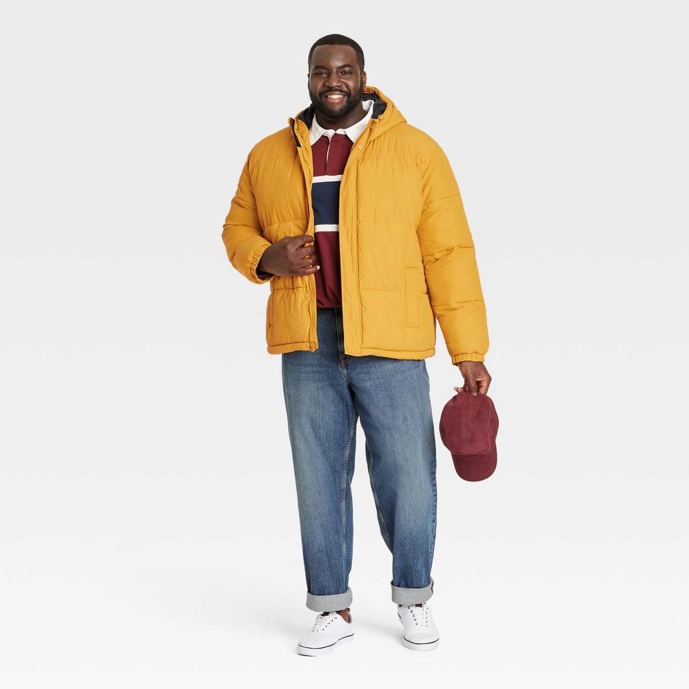 Mens Big & Tall Midweight Puffer Jacket - Goodfellow & Co Gold MT Product Image